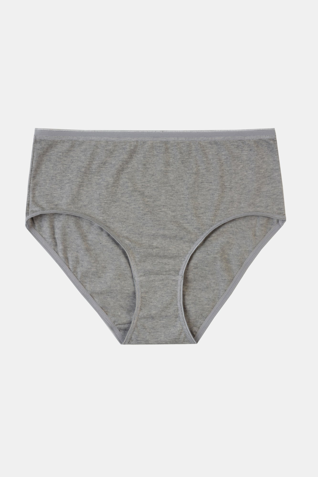 Women's High Rise Brief 2 Pack - Grey Marl