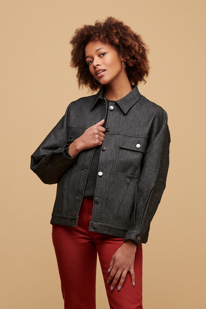 princess polly baby blue dress Women's Jodie Denim Jacket - Black