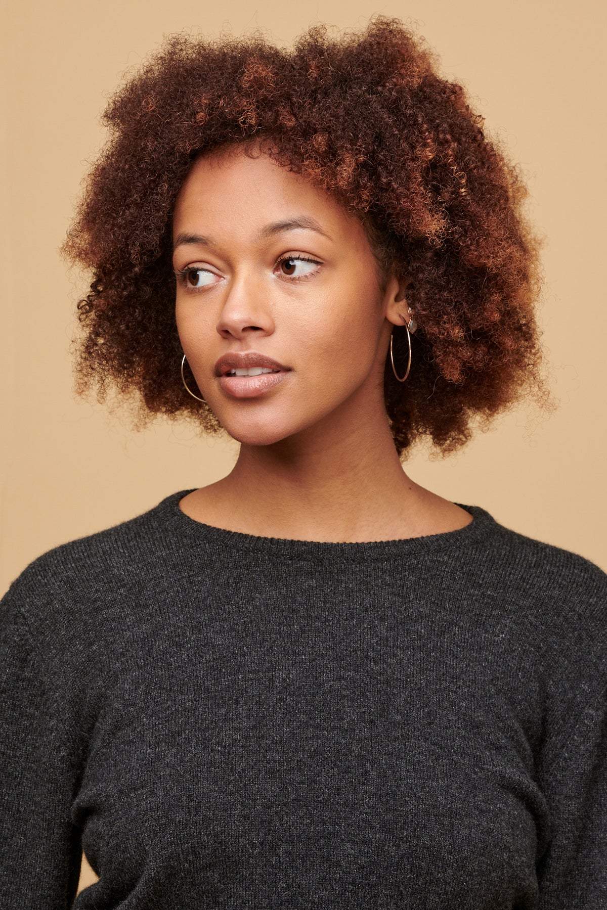 Women's Lambswool Crew Neck - Charcoal