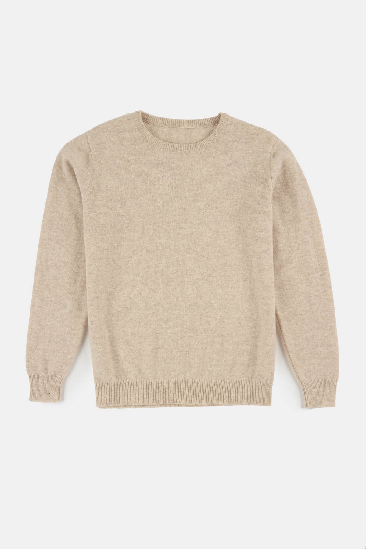 Women's lambswool crew neck in linen