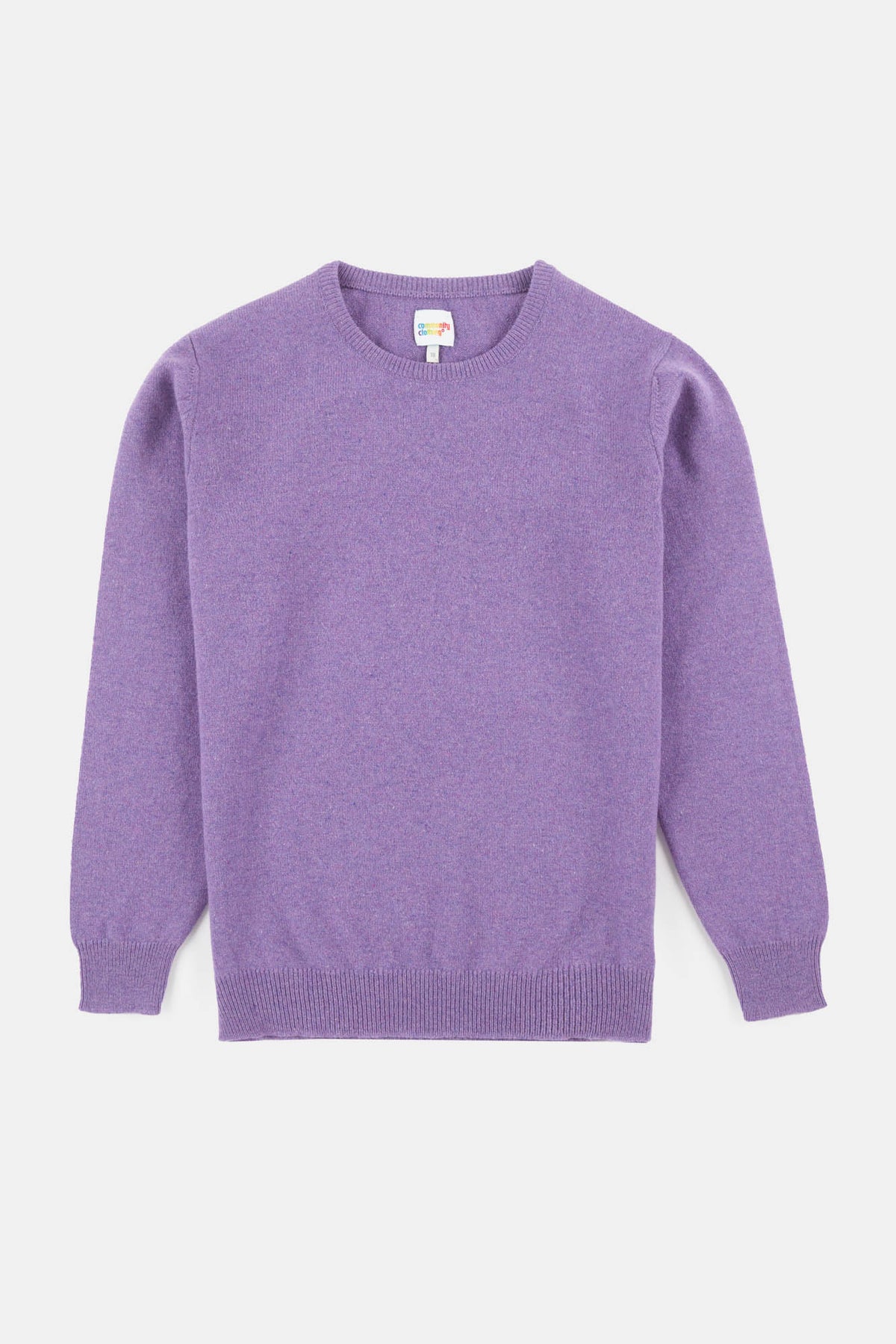 Women's lambswool crew neck in thistle purple