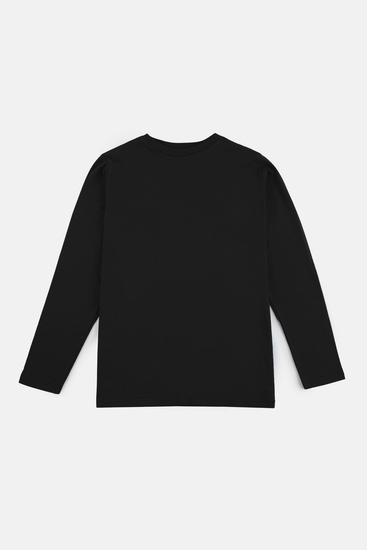 
            women&#39;s long sleeve t shirt in black flatlay image