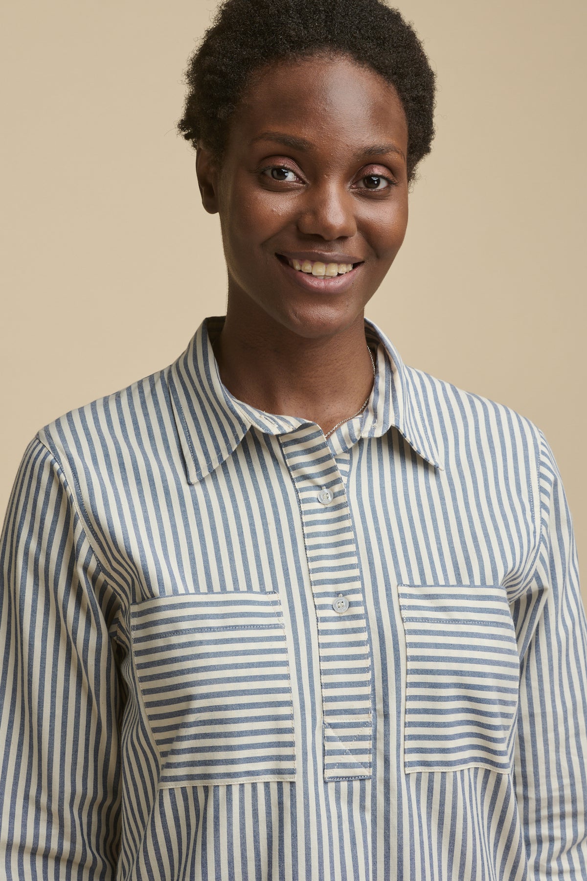 The Quarry Bank Women's Olivia Shirt Dress - Navy/White