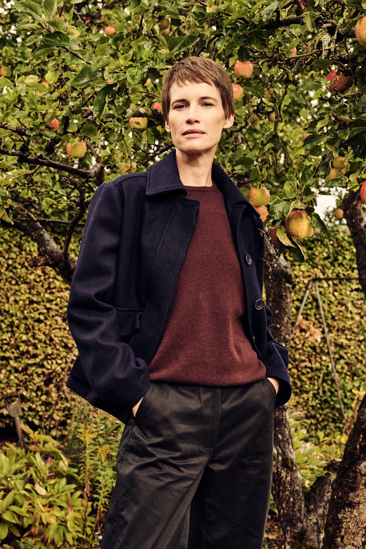 Nancy Short Wool Coat - Navy