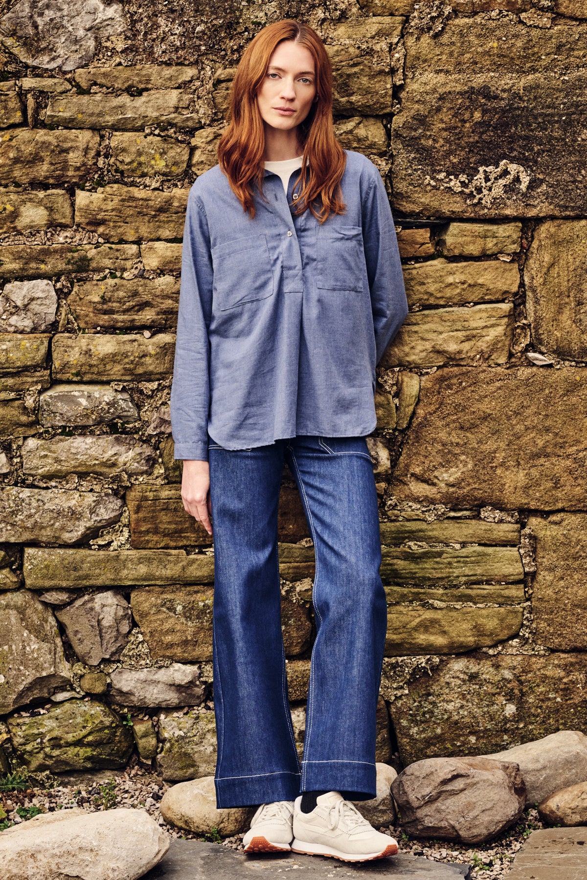 Womens Olivia Half Placket Ltweight Shirt - RAF