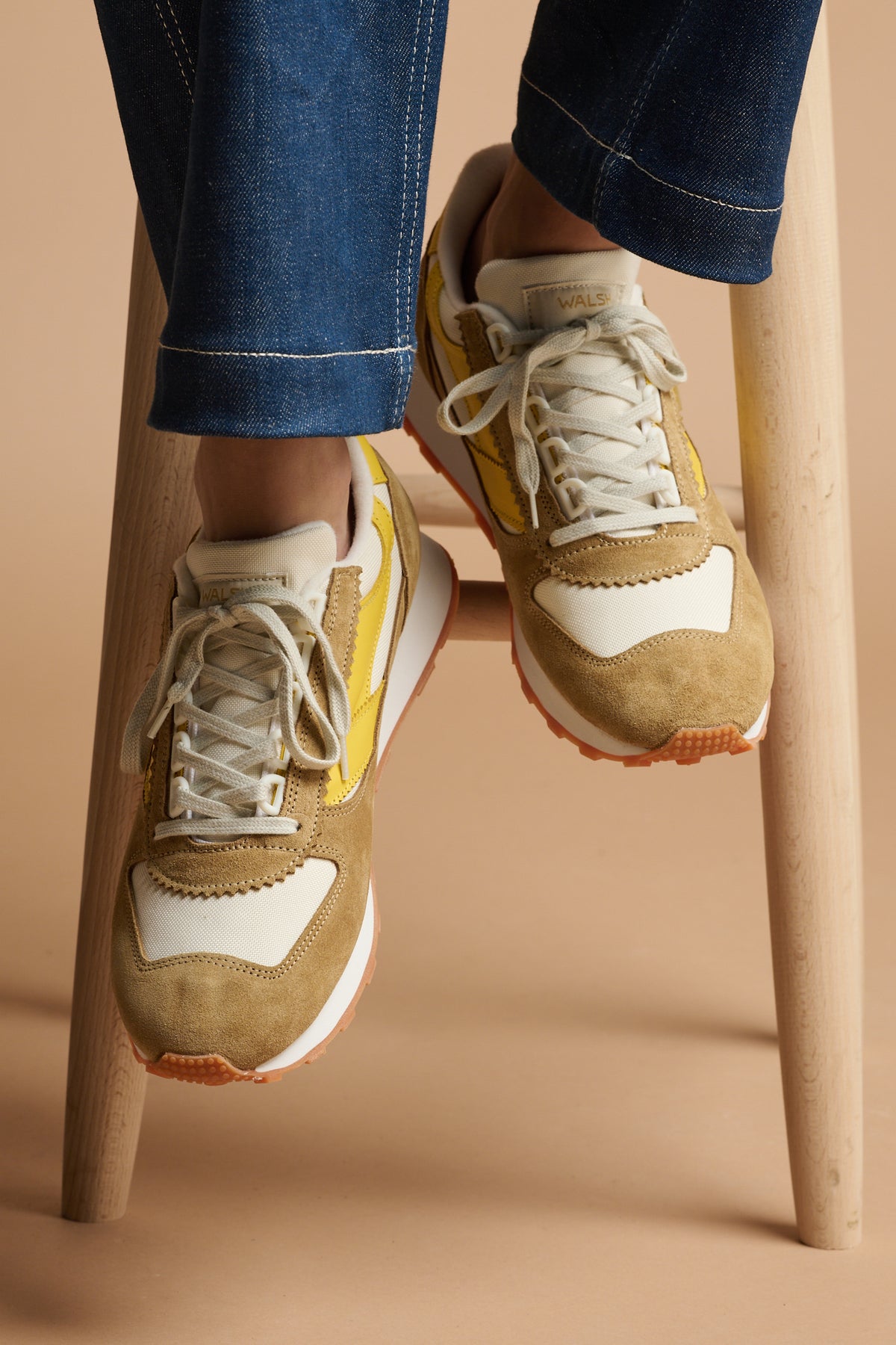 Women's Parlick Trainer - Ivory/Tan/Yellow