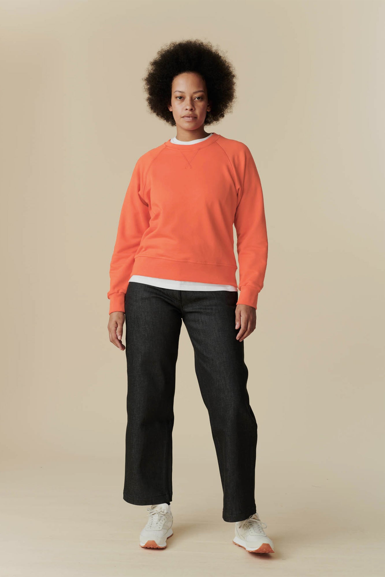 Women's Raglan Sweatshirt - Peach - Community Clothing