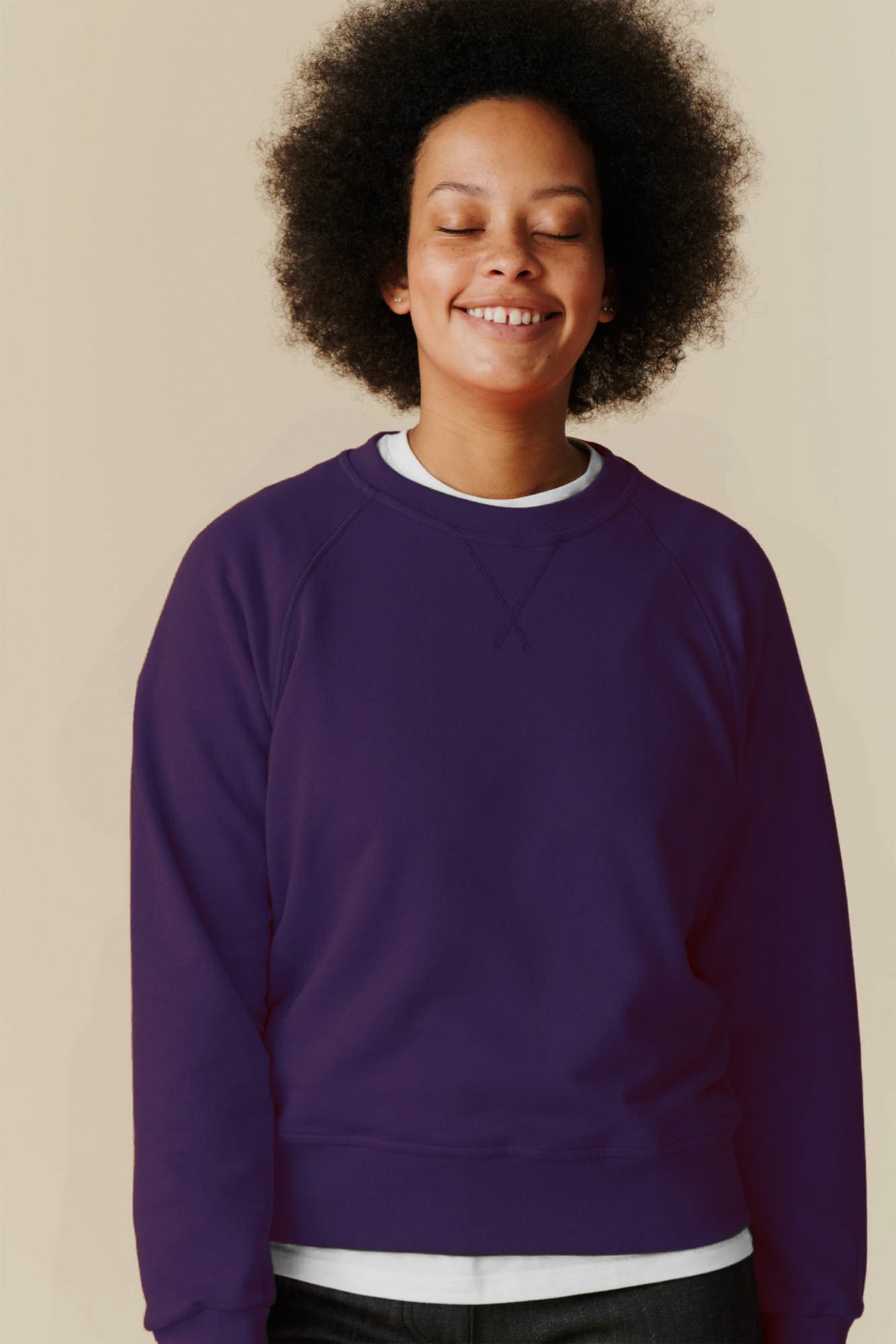 Women's Raglan Sweatshirt - Purple