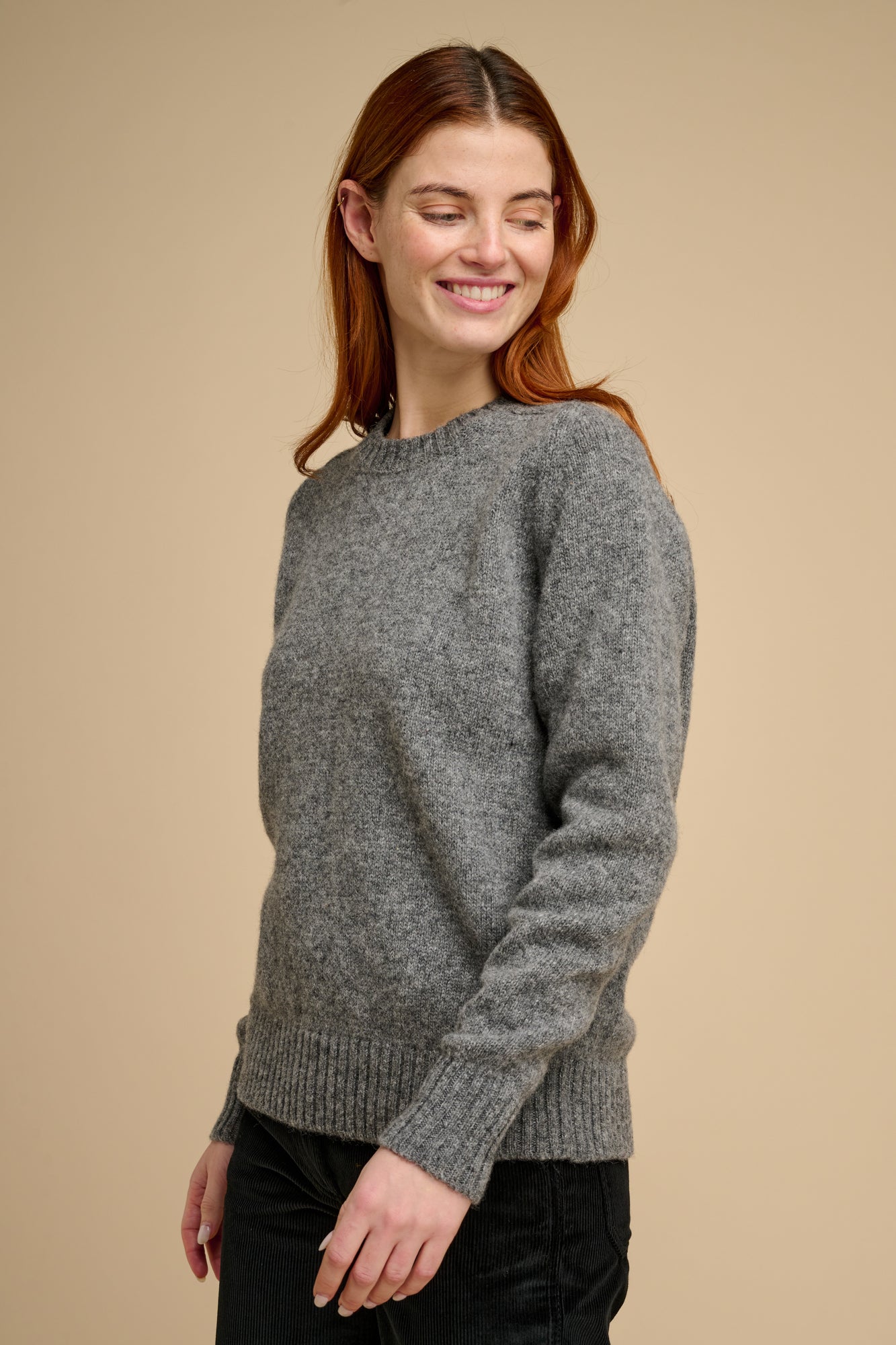 Women's Shetland Jumper - Grey - Community Clothing