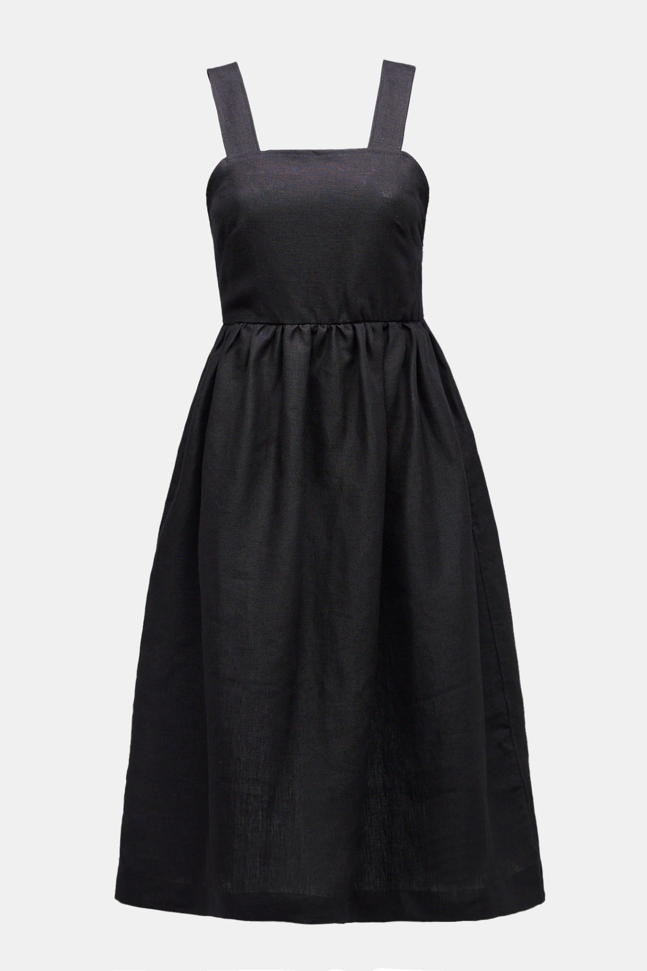 Women's Linen Sun Dress - Black - Community Clothing Women's Linen Sun Dress - Black - Community Clothing