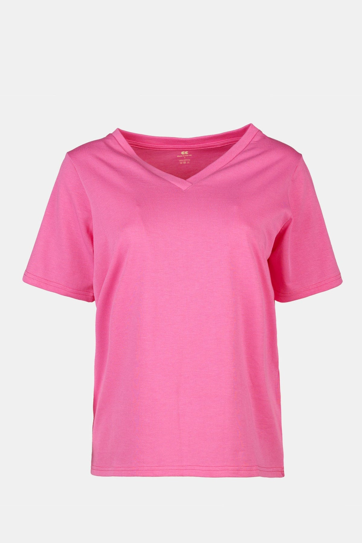 
            Women&#39;s V-Neck T Shirt - Fuchsia Pink