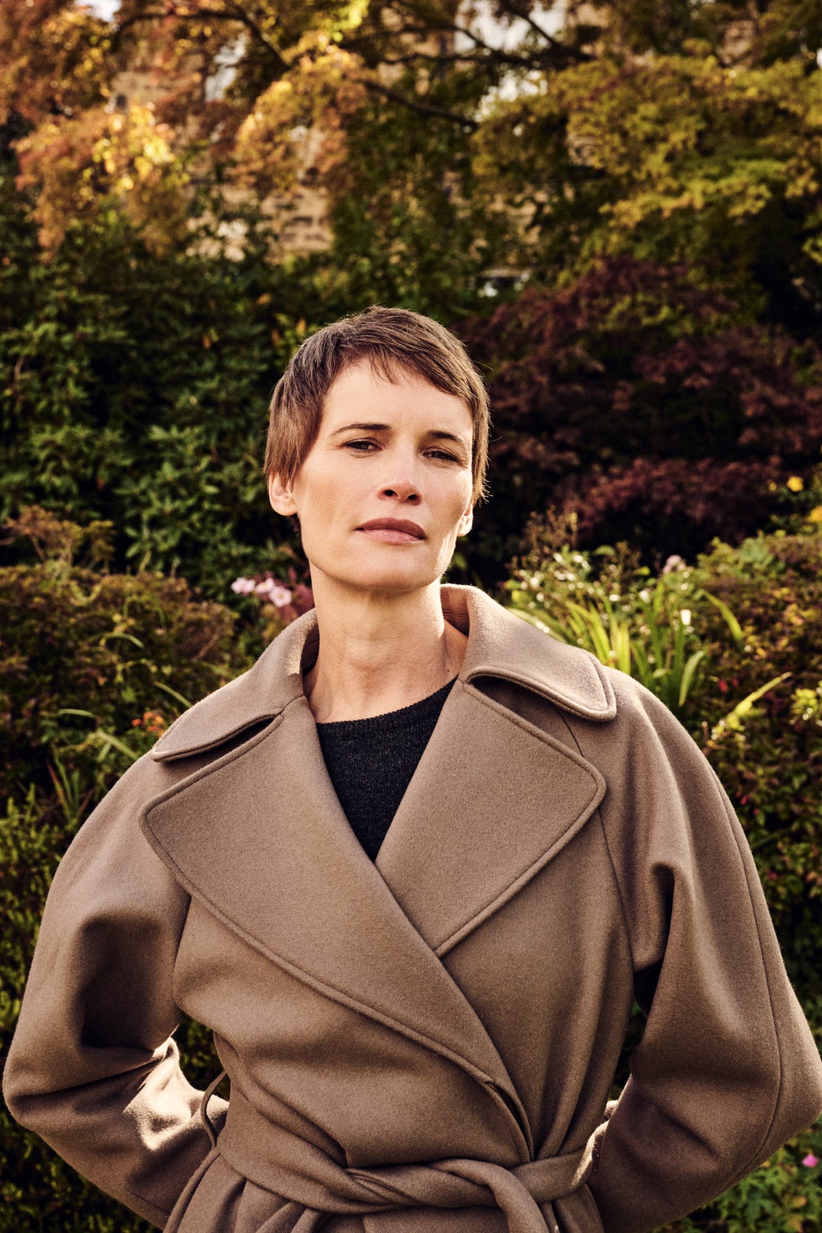 Women's Polo Coat - Truffle