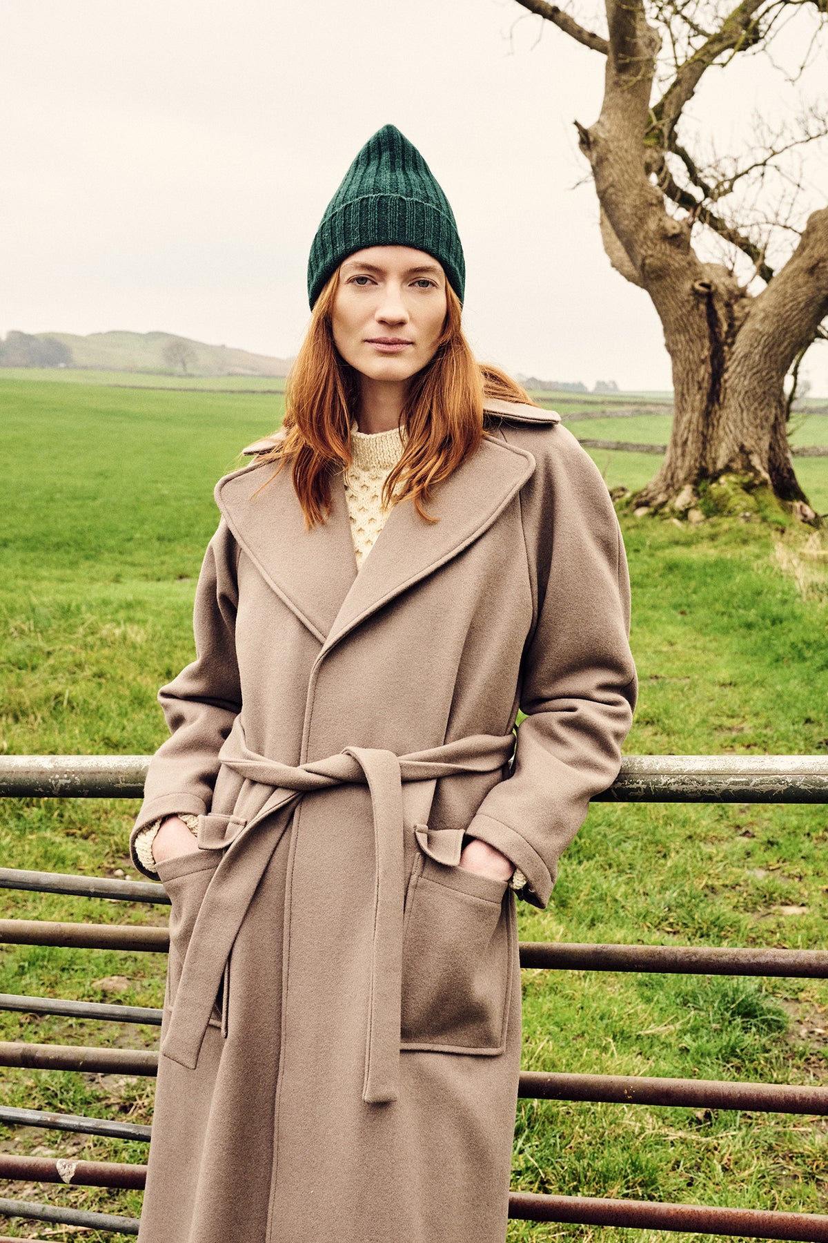 Women's Polo Coat - Truffle