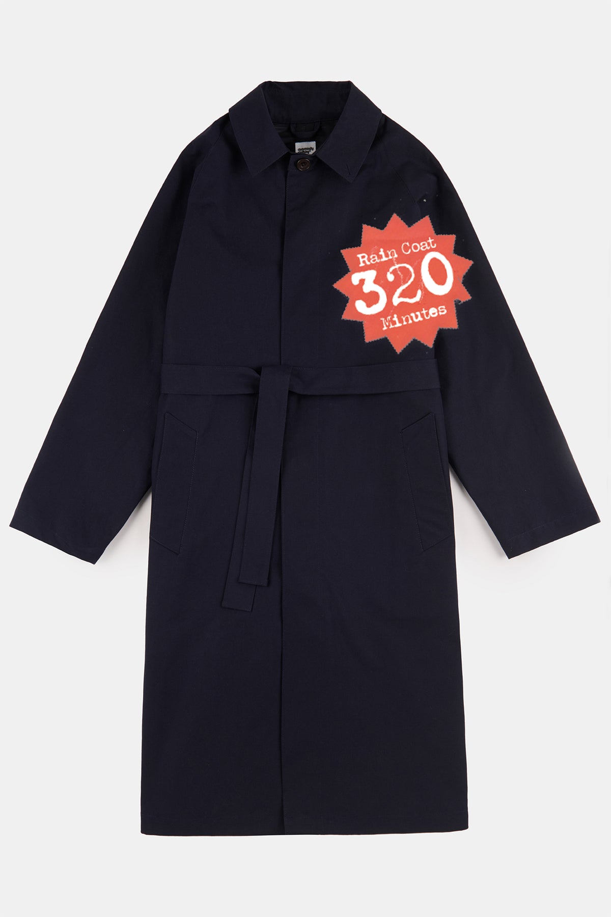 Women's Frances Belted Raglan Raincoat - Navy