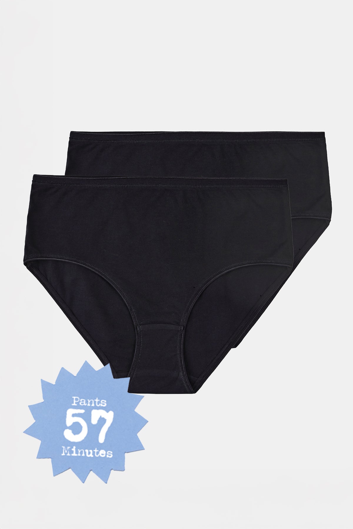 Women's High Rise Brief 2 Pack - Black