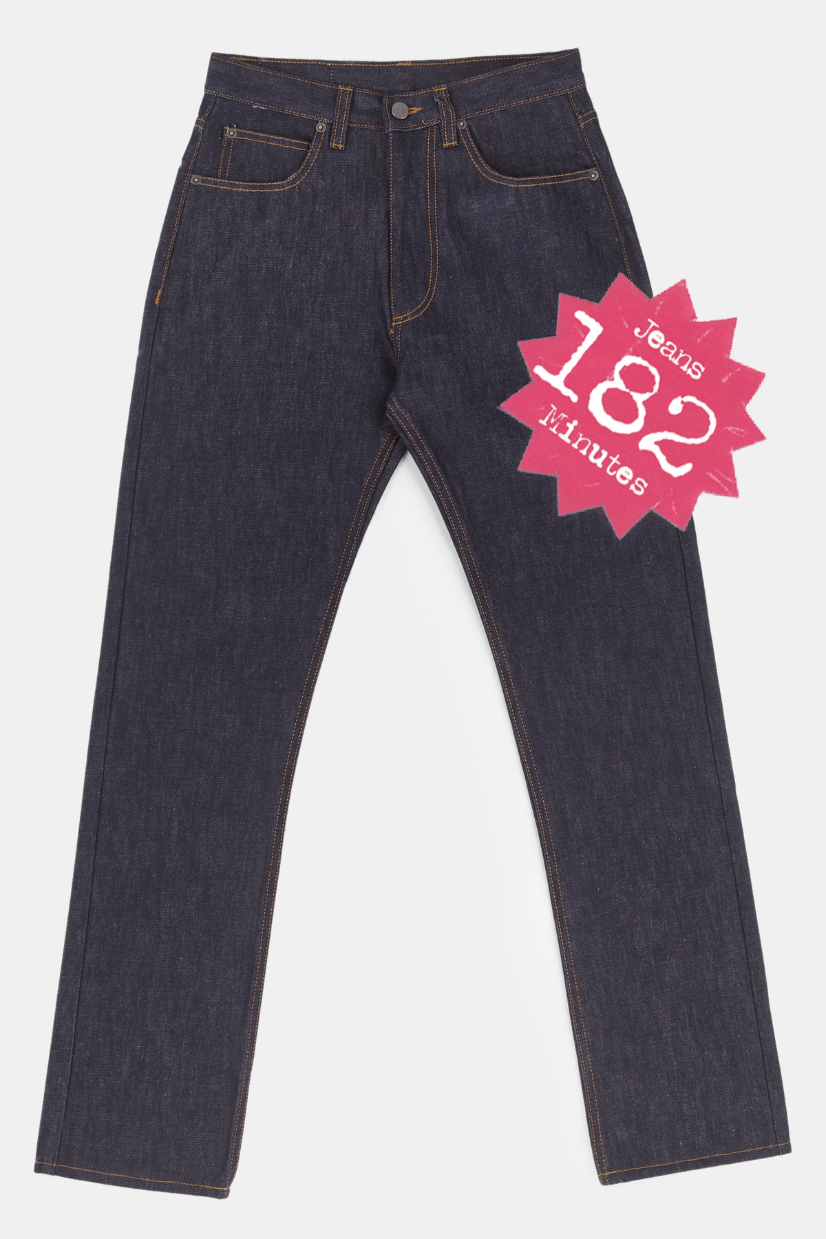 Men's Straight Cut Denim Five pocket Jeans - Indigo