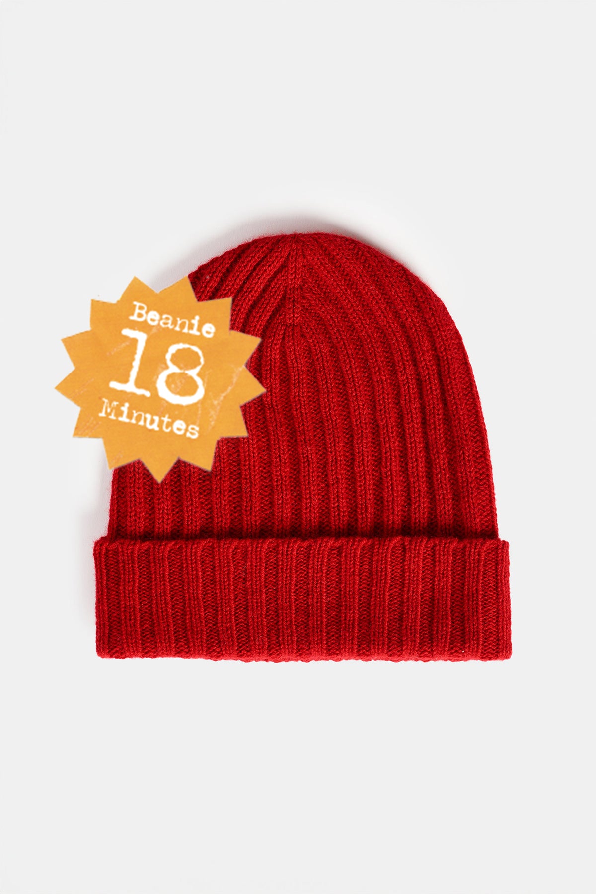 Lambswool Beanie Hat - Red