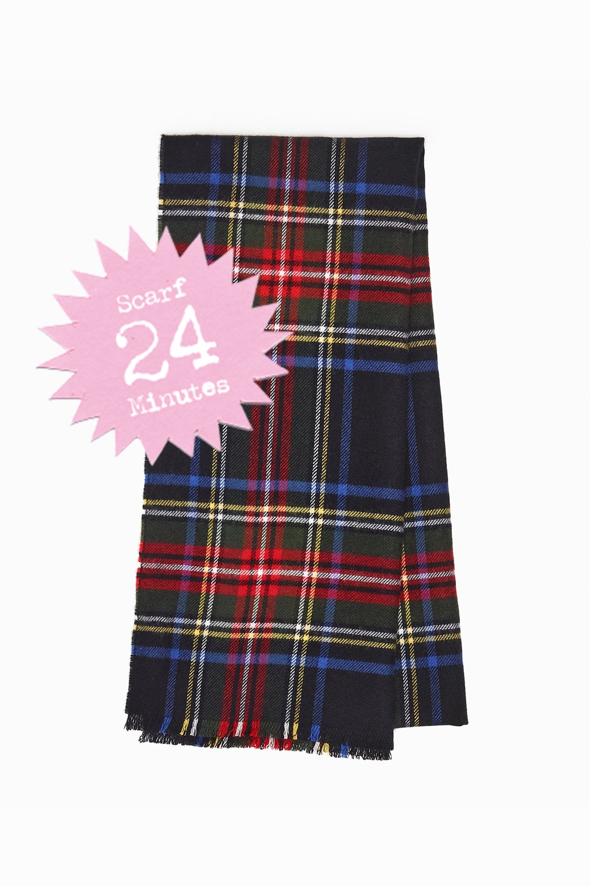 Scarf - Black Stewart Tartan