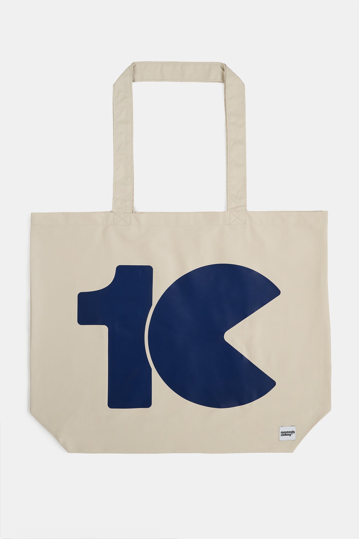 Printed Tote bag - CC10 Stone/Navy