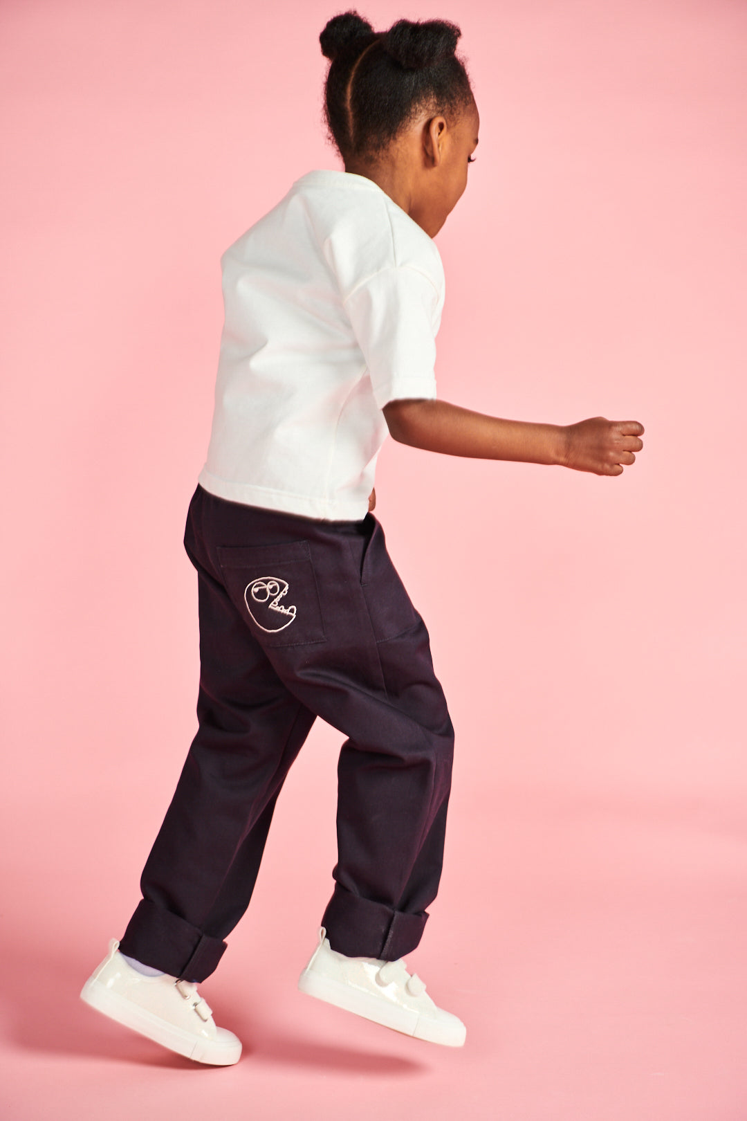 Kids Cam Relaxed Twill Trousers Plastic Free - Navy