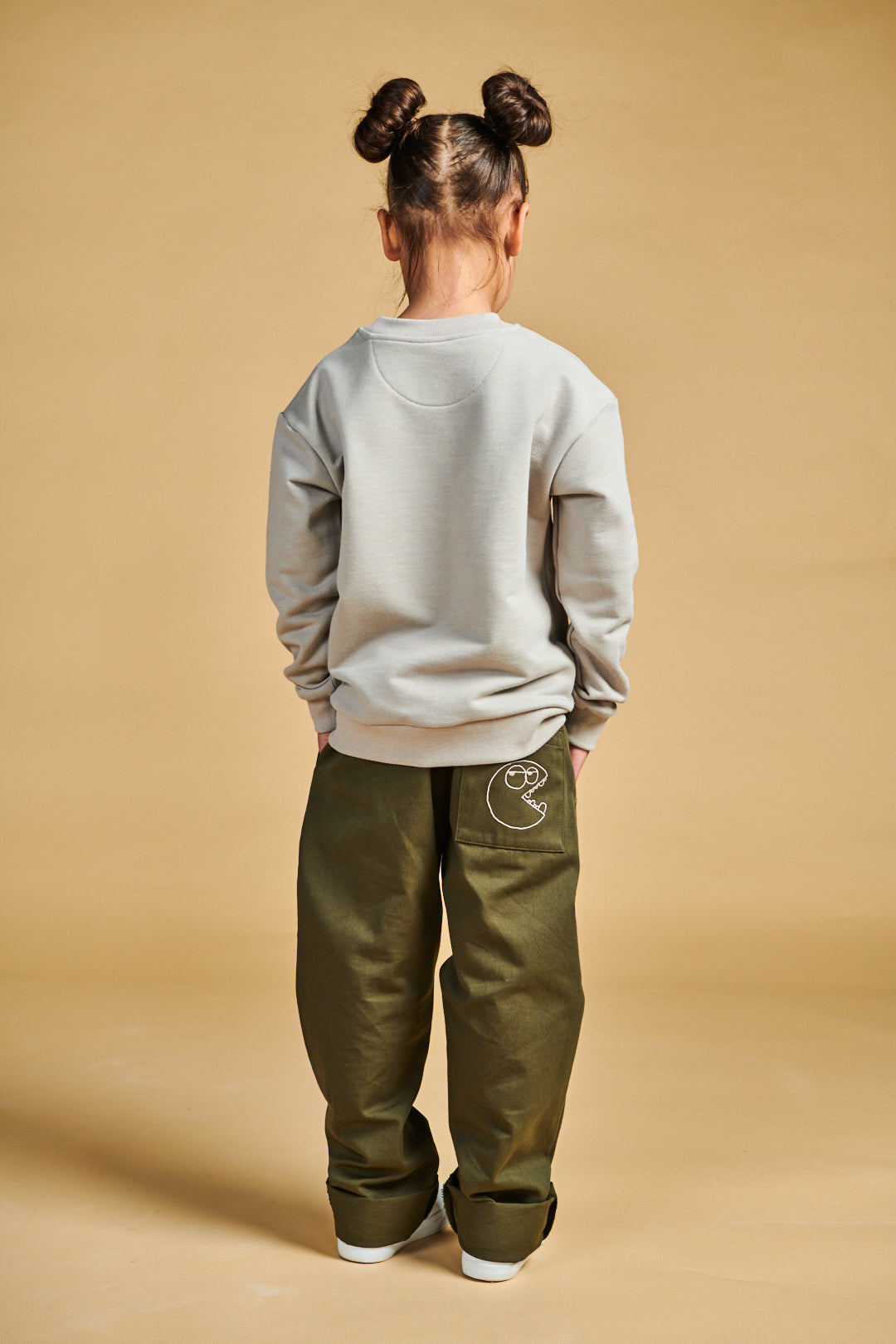 Kids Cam Relaxed Twill Trousers Plastic Free - Olive