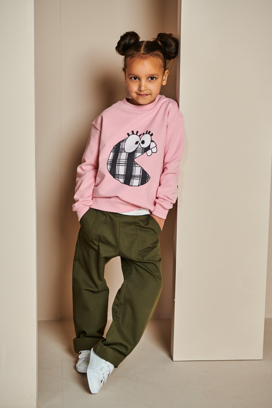 Kids Cam Relaxed Twill Trousers Plastic Free - Olive