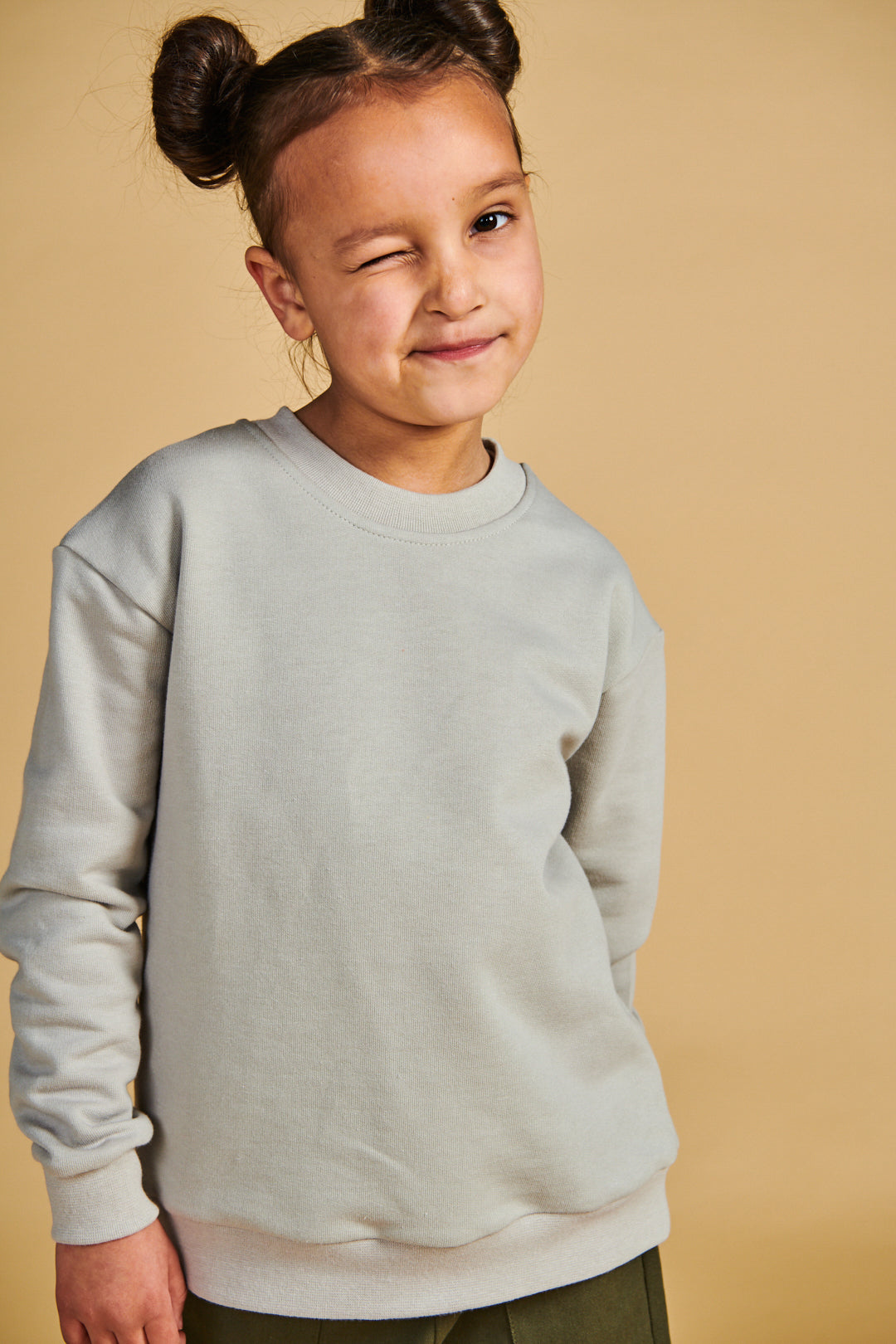 Kids Sweatshirt Plastic Free - Stone