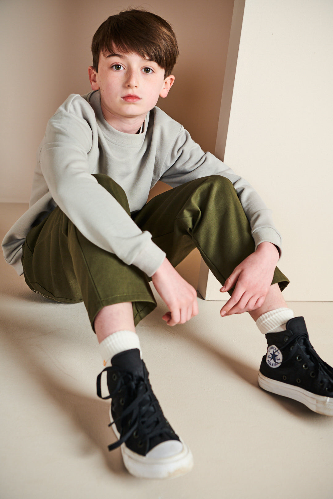 Kids Sweatshirt Plastic Free - Stone