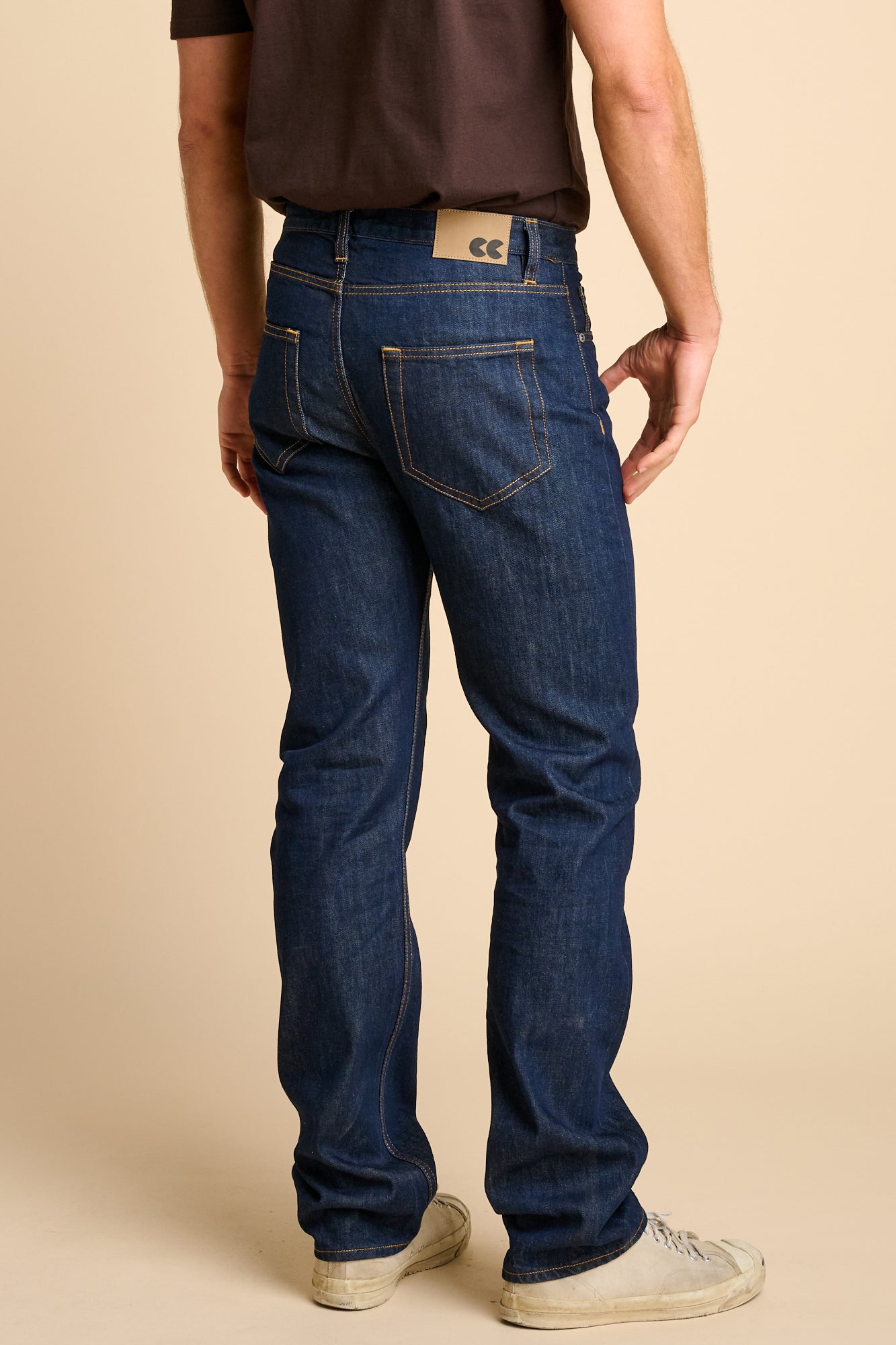 Men's Straight Cut Selvedge Denim Five Pocket Jean - Rinse
