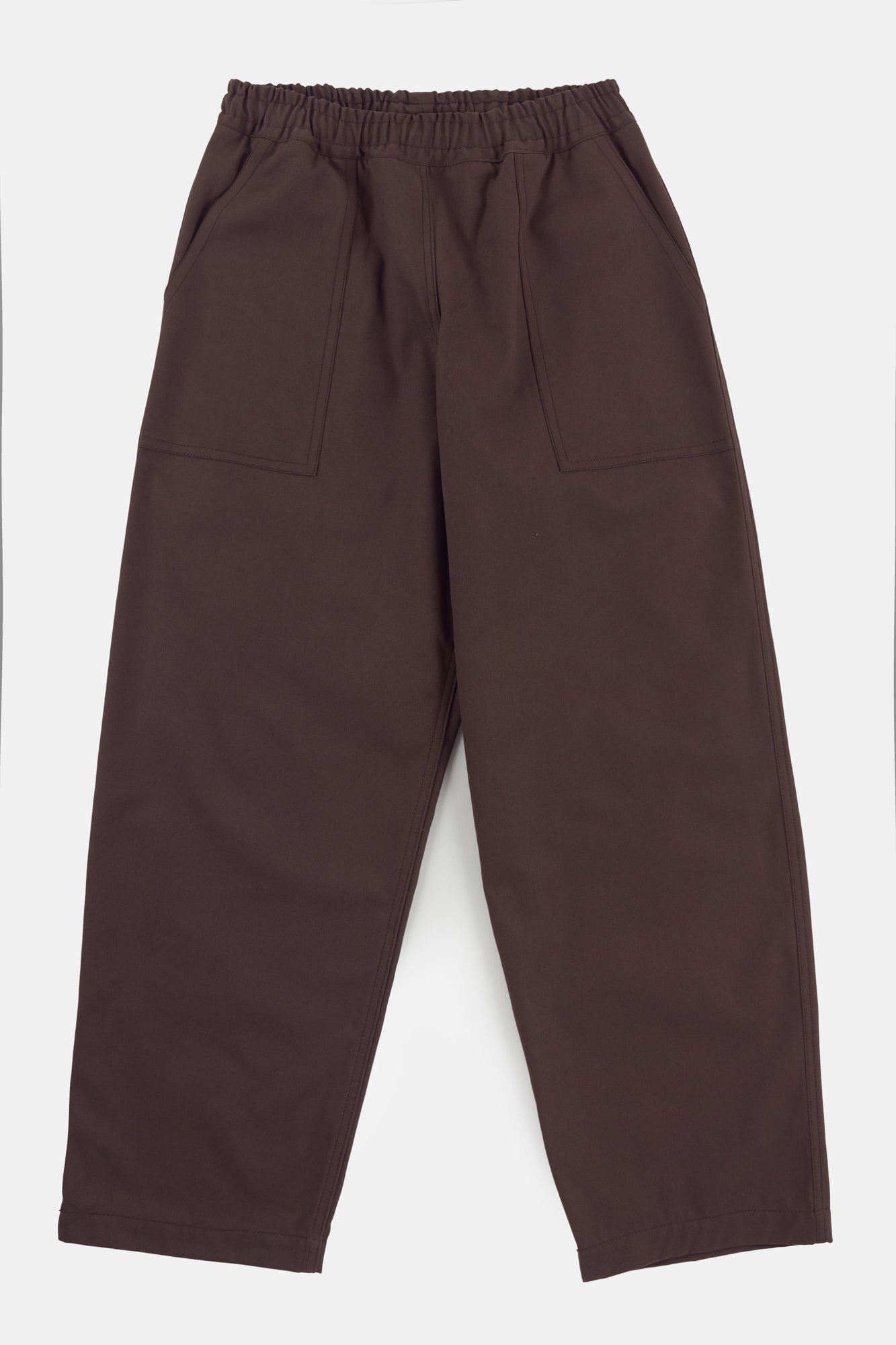 Cameraman Pant Drawstring Tapered Cotton Canvas Trousers - Brown -  Community Clothing