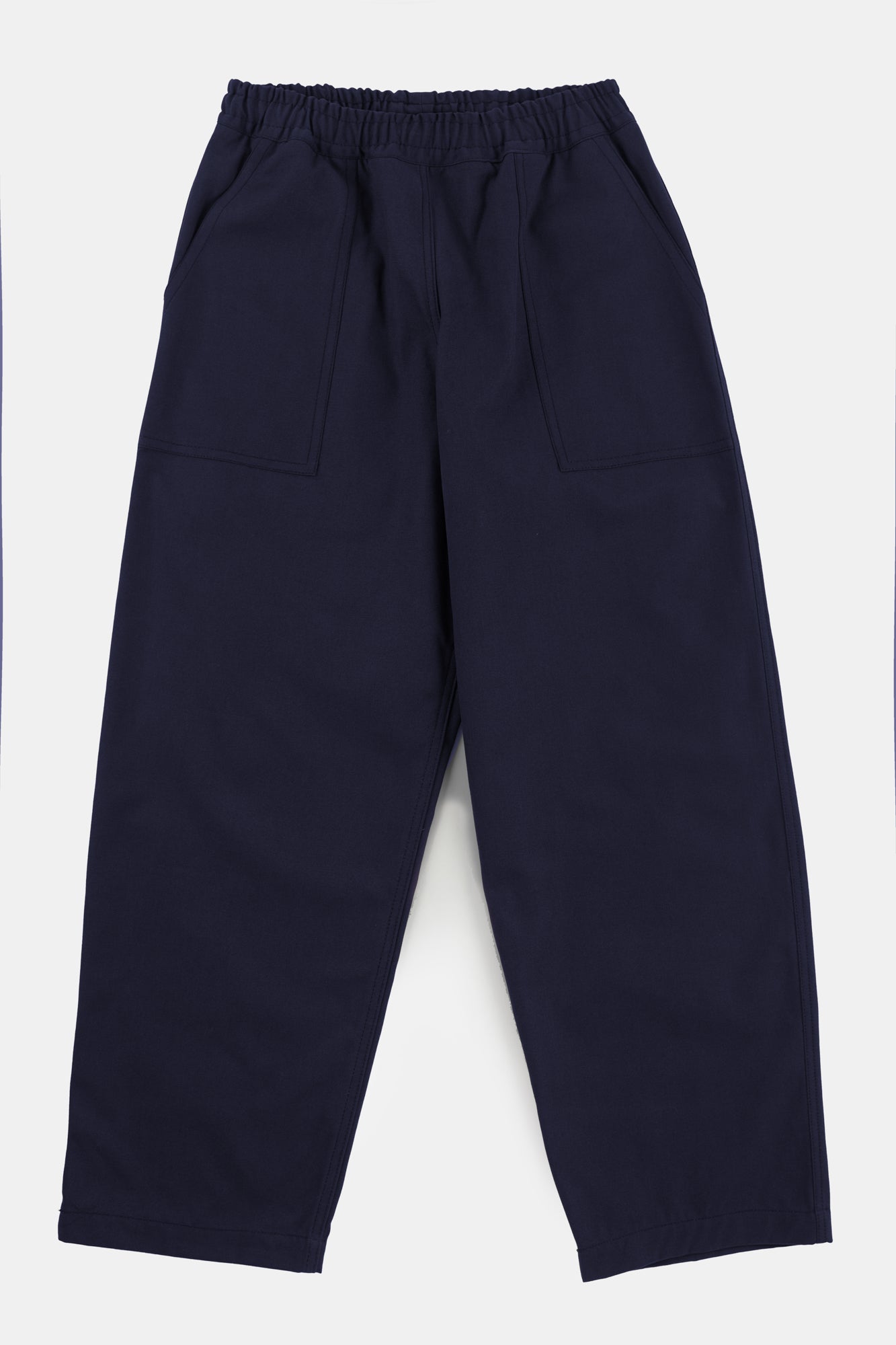 Cameraman Pant Drawstring Tapered Cotton Canvas Trousers - Navy - Community  Clothing
