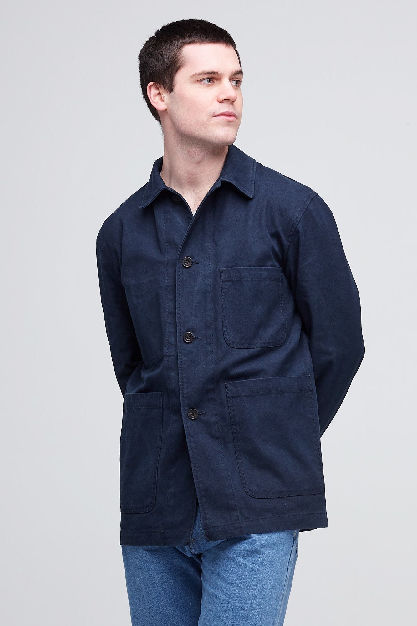Men's Chore Jacket - Dark Navy - Community Clothing