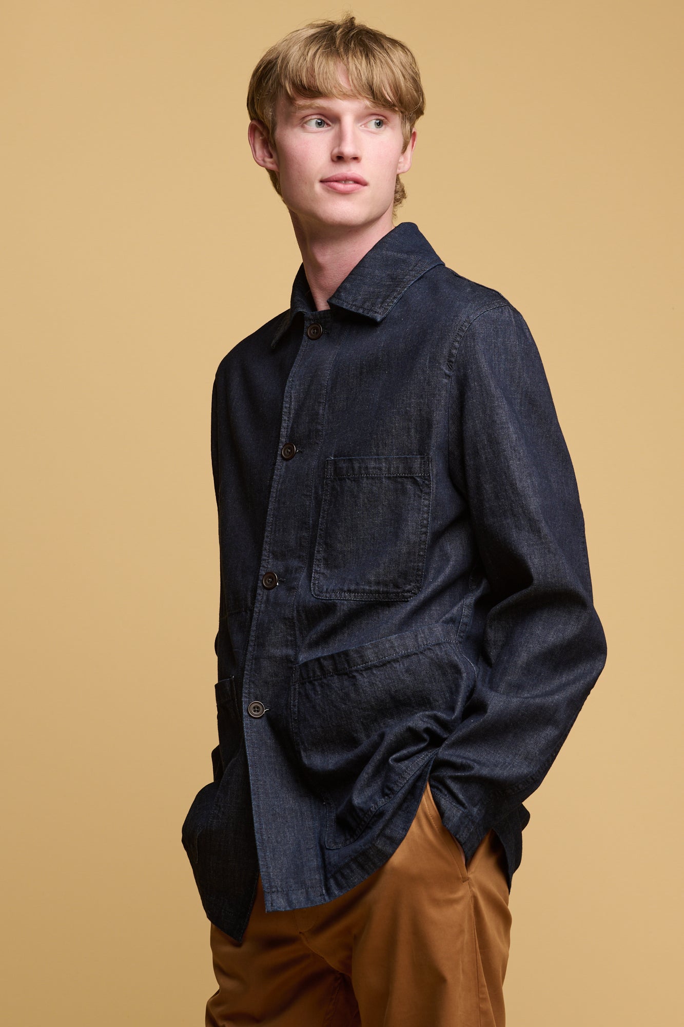 Men's Chore Jacket - Indigo Denim - Community Clothing