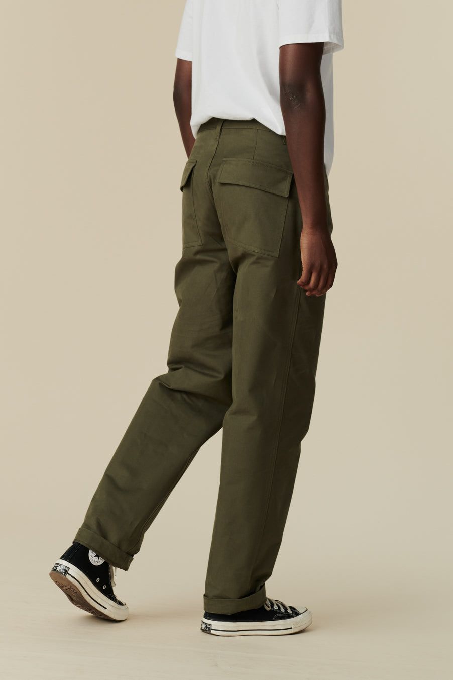 Men's Combat Heavyweight 100% Cotton Twill Trousers - Olive