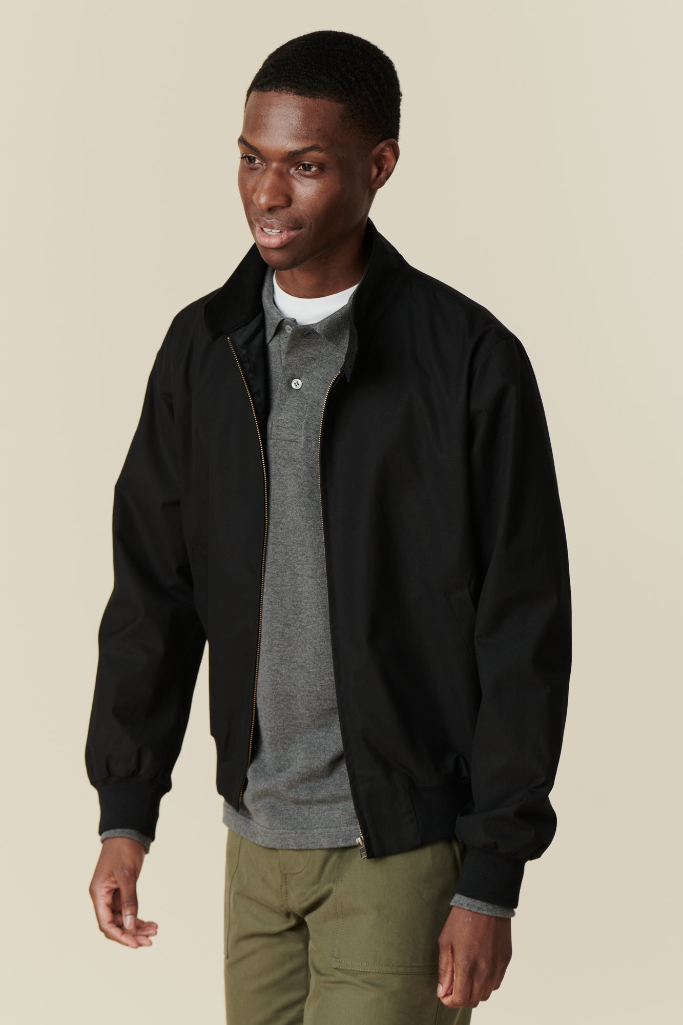 Men's Harrington Jacket - Black - Community Clothing