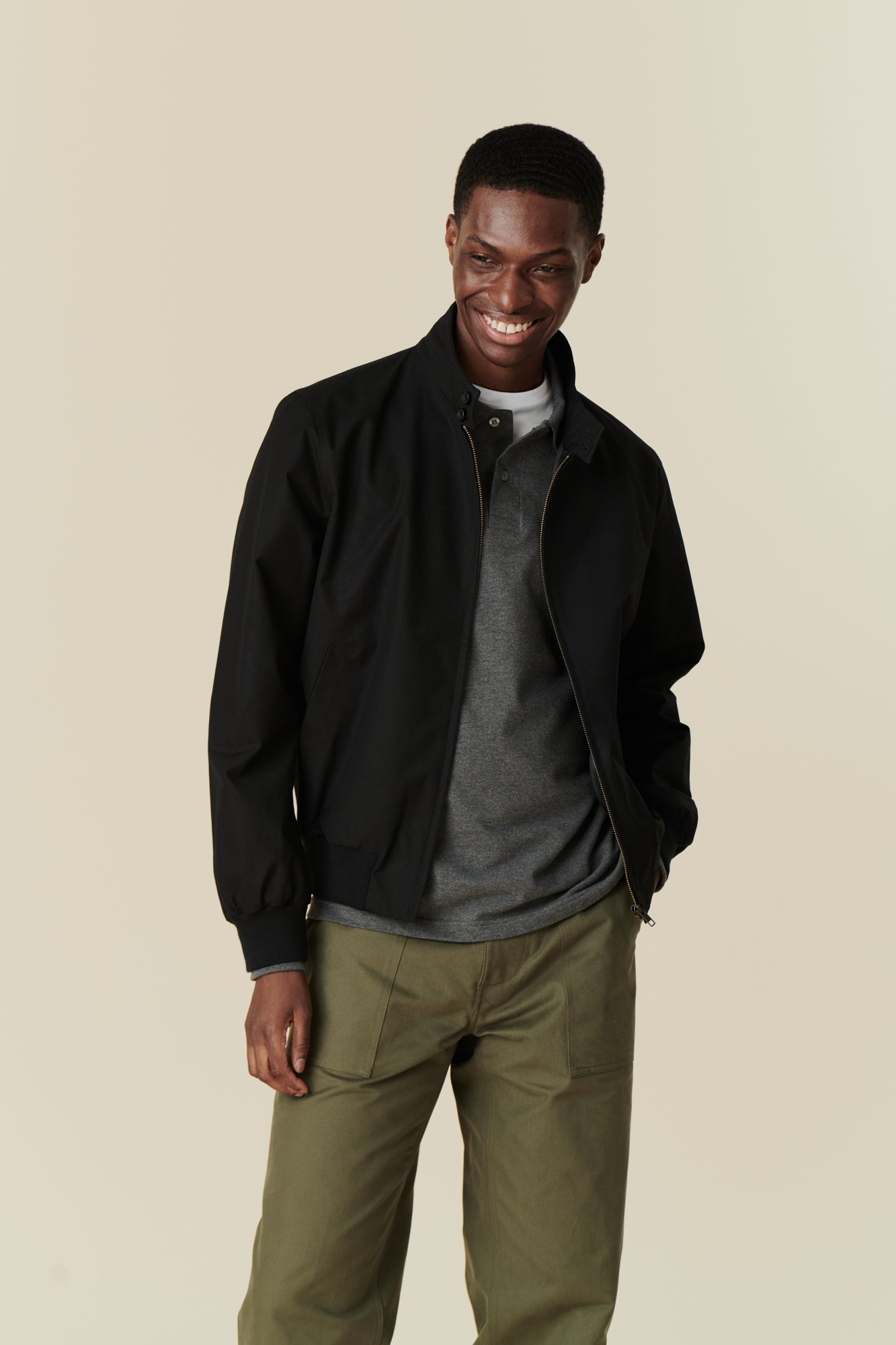 Men's Harrington Jacket - Black - Community Clothing