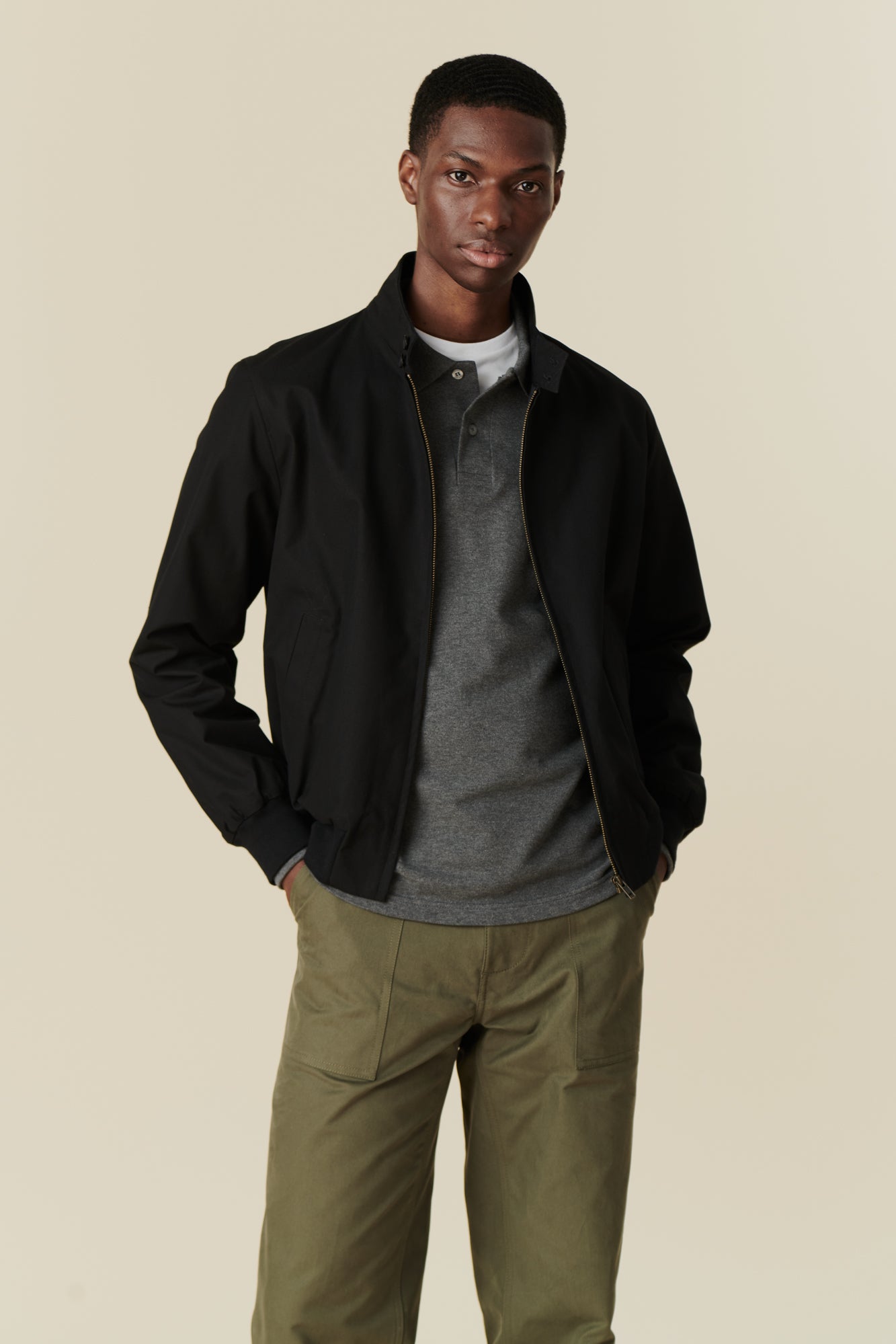 Men's Harrington Jacket - Black - Community Clothing