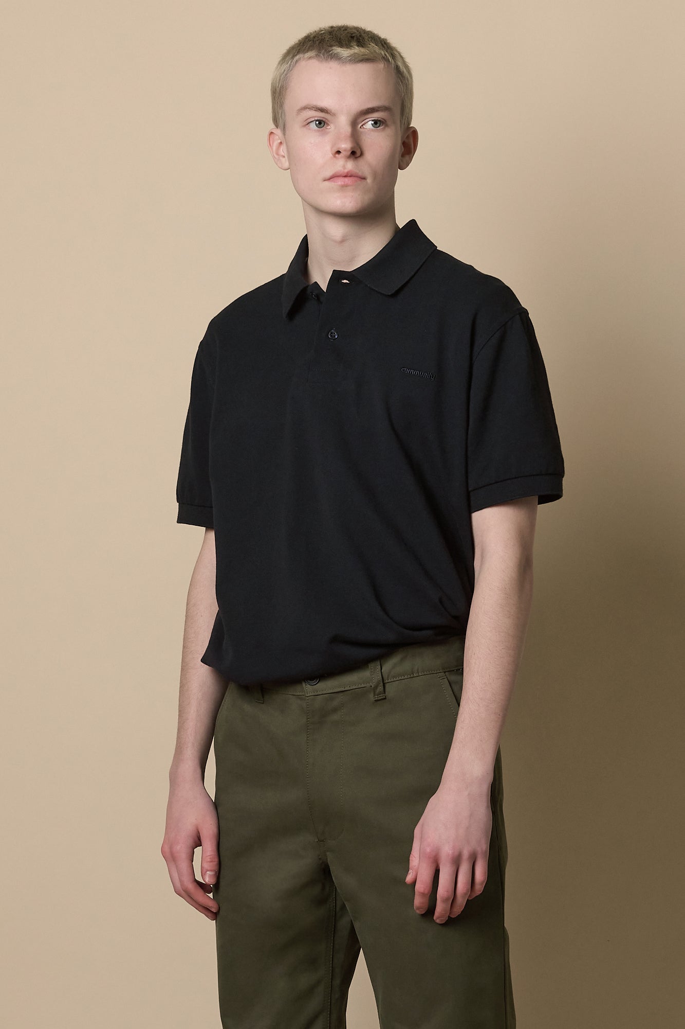 Olive Slim Fit Men's Chinos by Being Human Clothing main image 1
