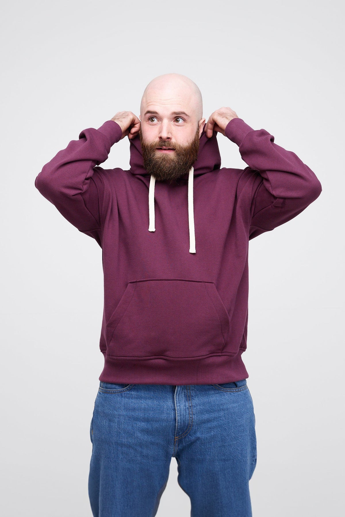 
            Men&#39;s Hooded Sweatshirt - Plum