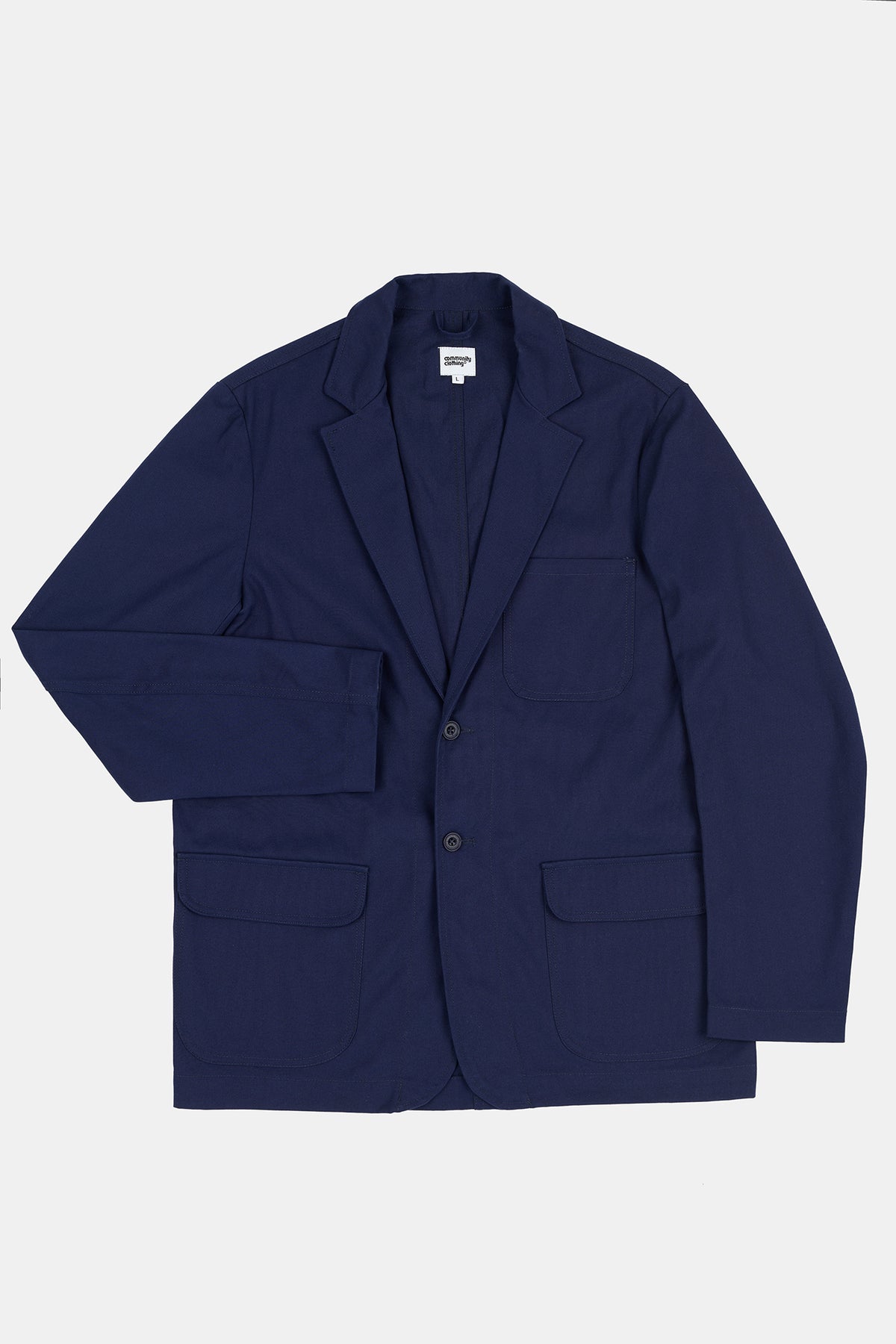 
            Flatlay product shot of men&#39;s James single breasted blazer in navy