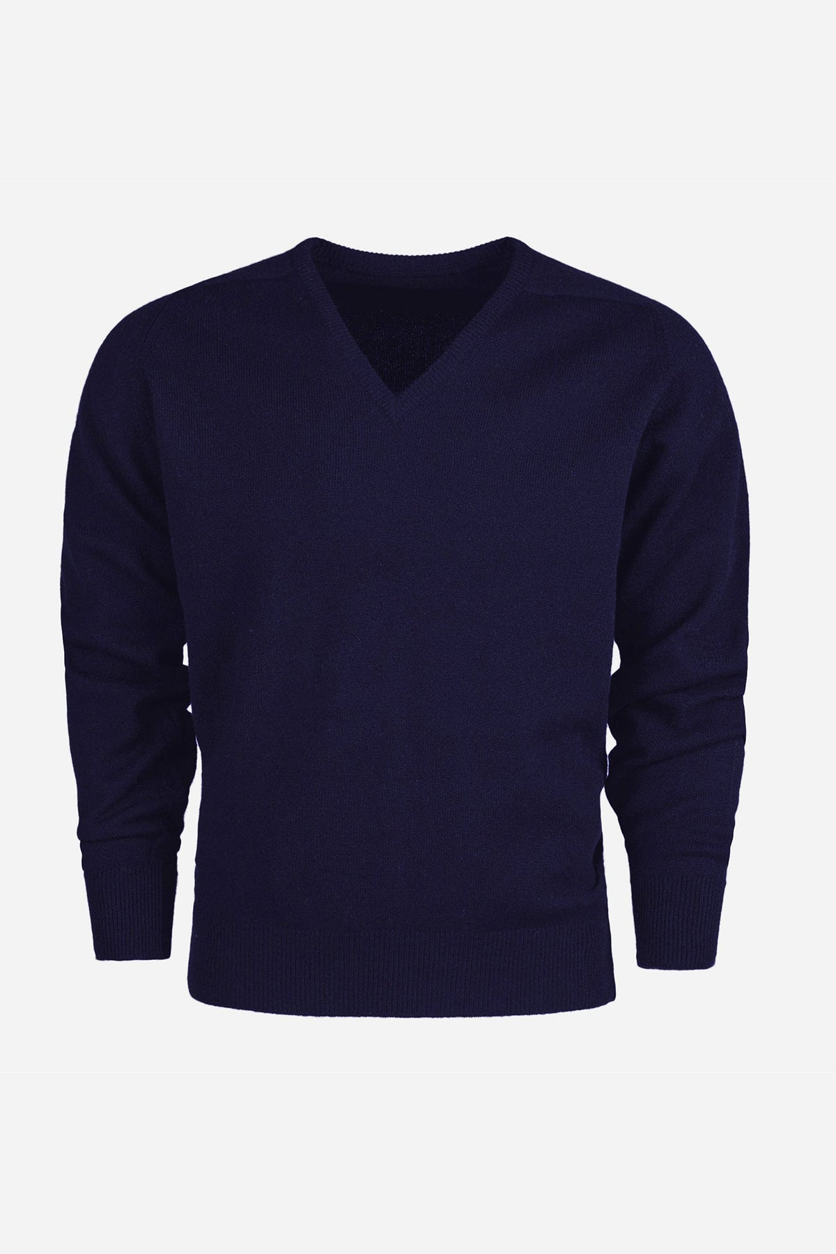 
            Men&#39;s Lambswool V-Neck Jumper - Navy