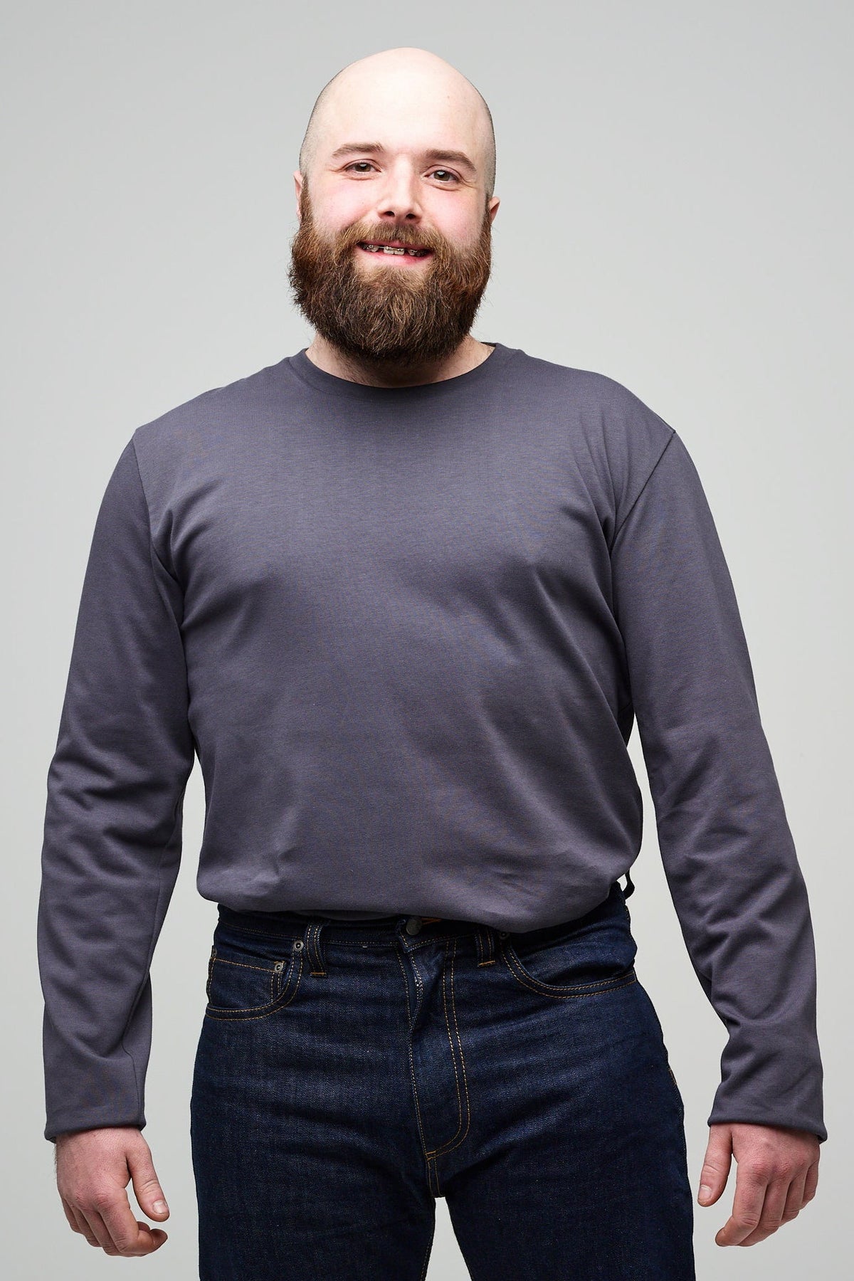
            Men&#39;s Long Sleeve T Shirt - Slate Grey
