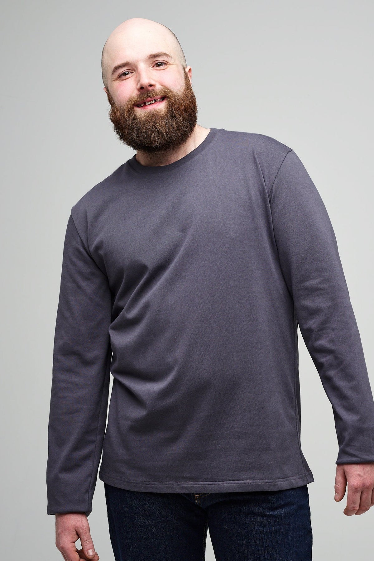 
            Men&#39;s Long Sleeve T Shirt - Slate Grey