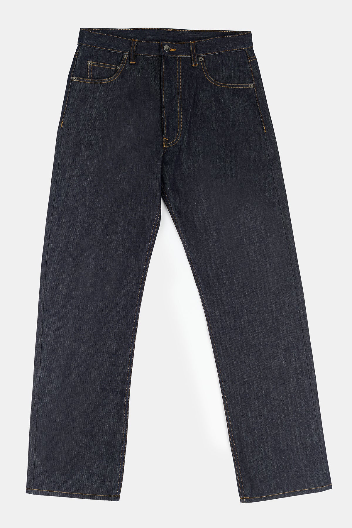 Men's Arran Loose Fit Button Fly Denim Jean - Indigo
