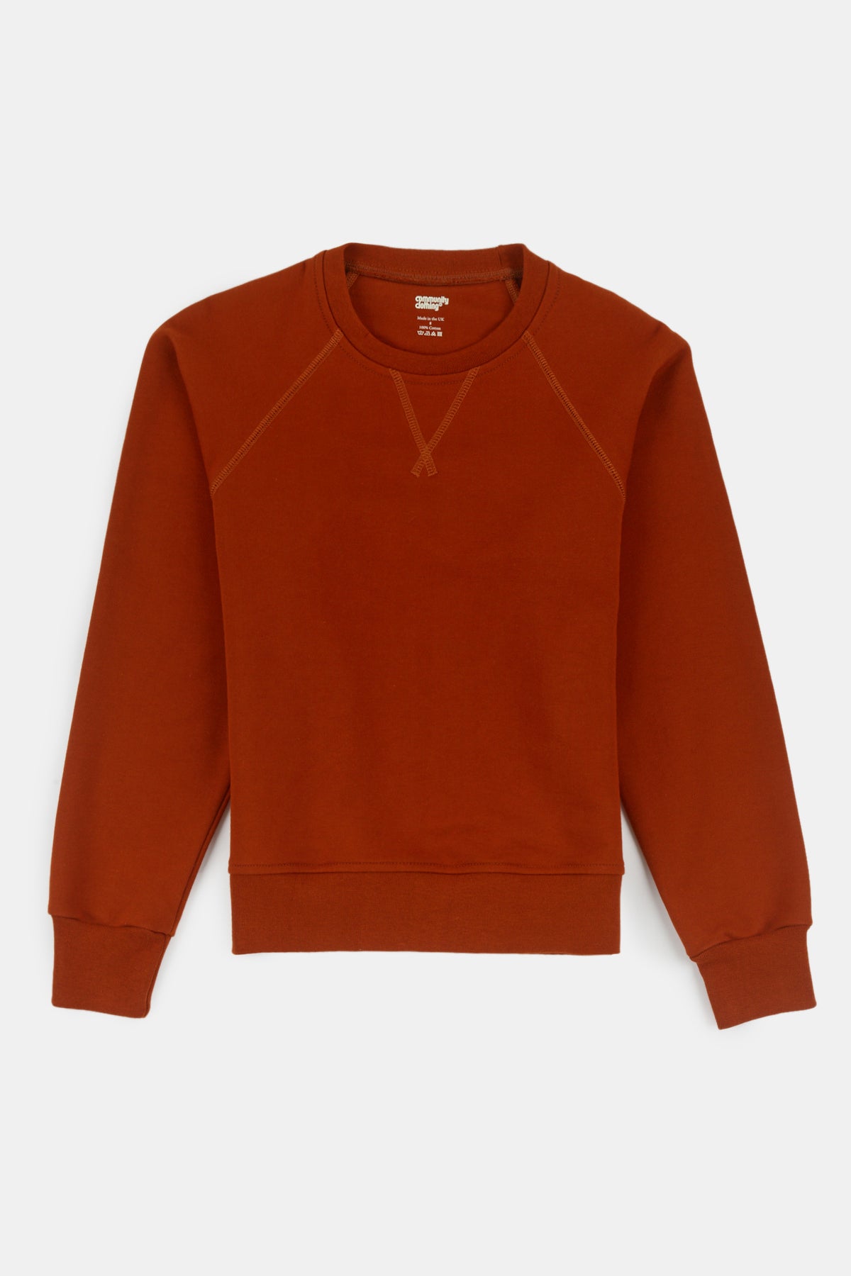 
            Flatlay image of men&#39;s raglan sweatshirt in cinnamon 