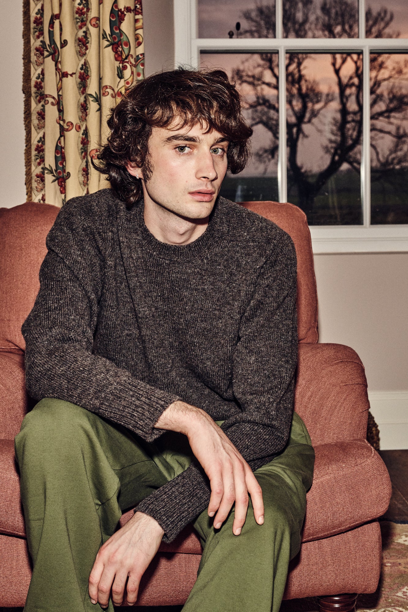 Men's Shetland Jumper - Brown
