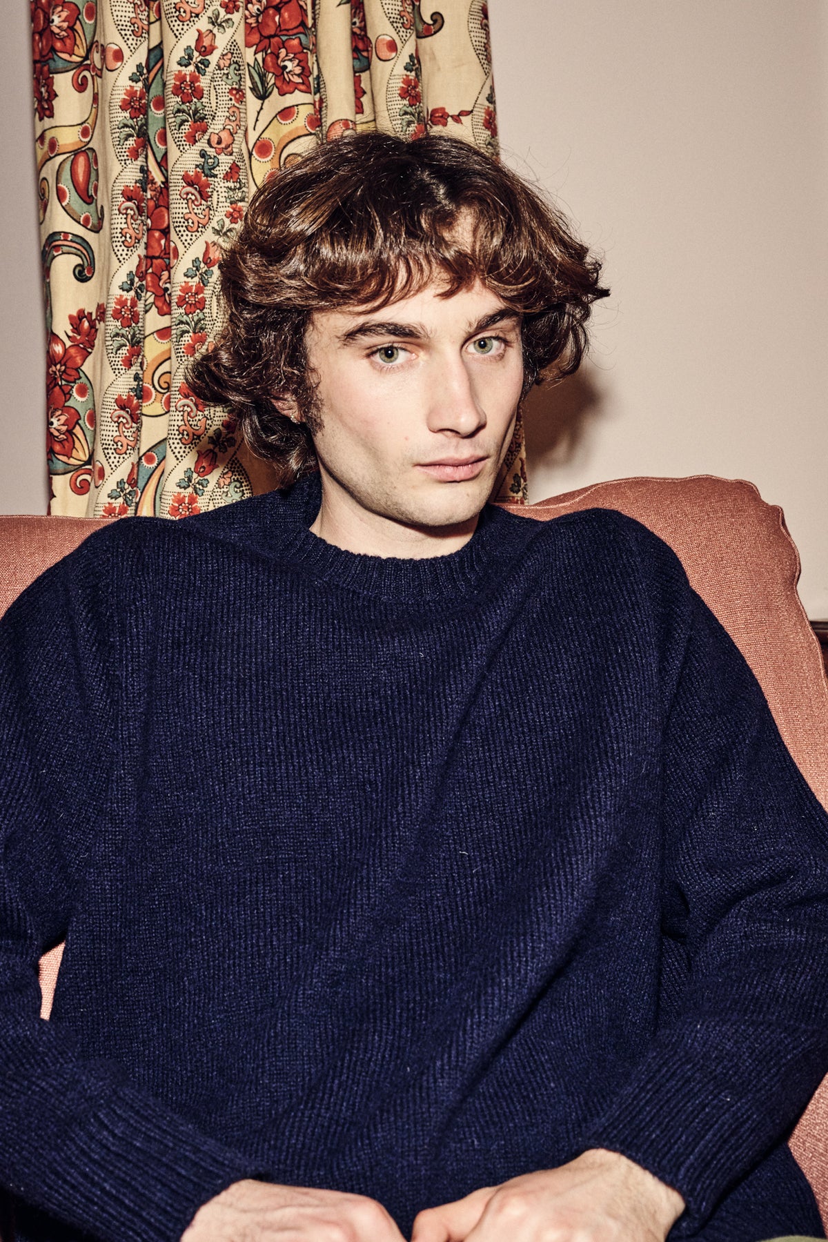 Men's Shetland Jumper - Navy