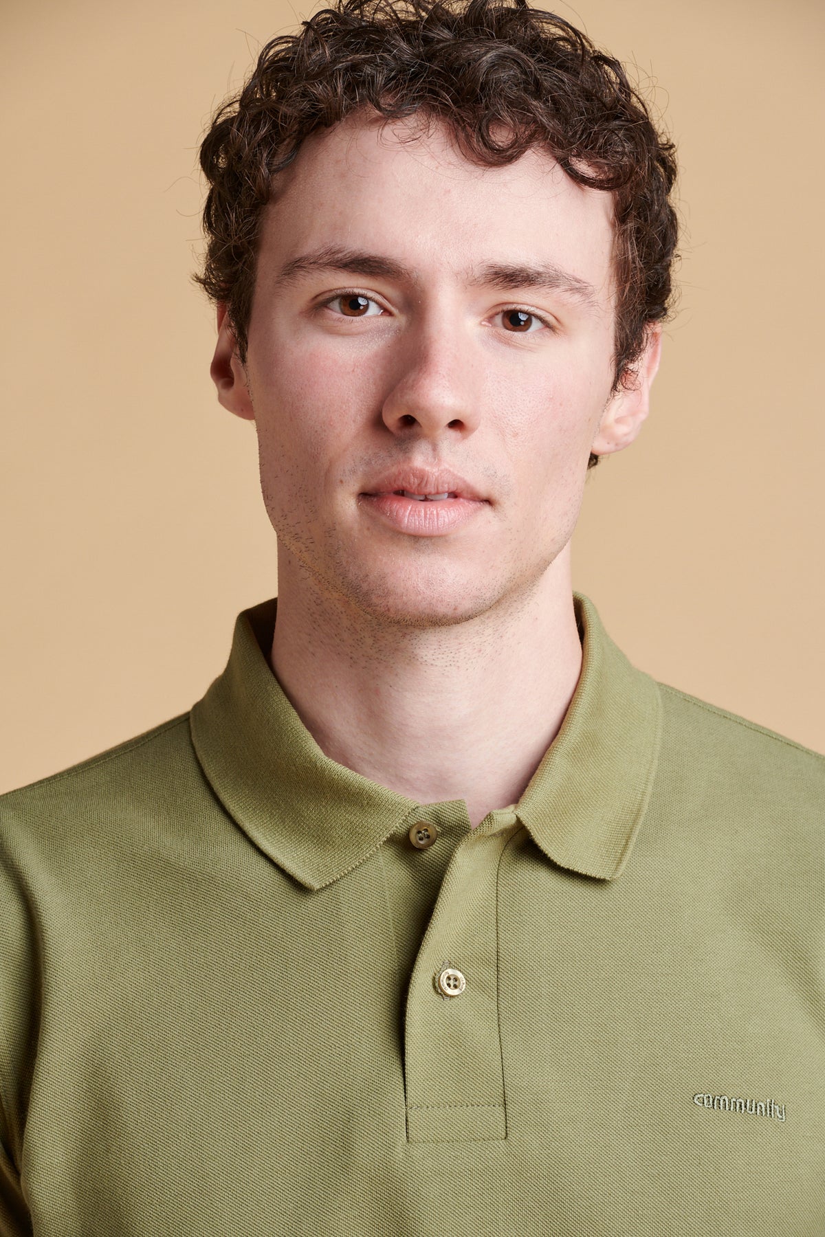 Men's Short Sleeve Polo Shirt - Light Olive