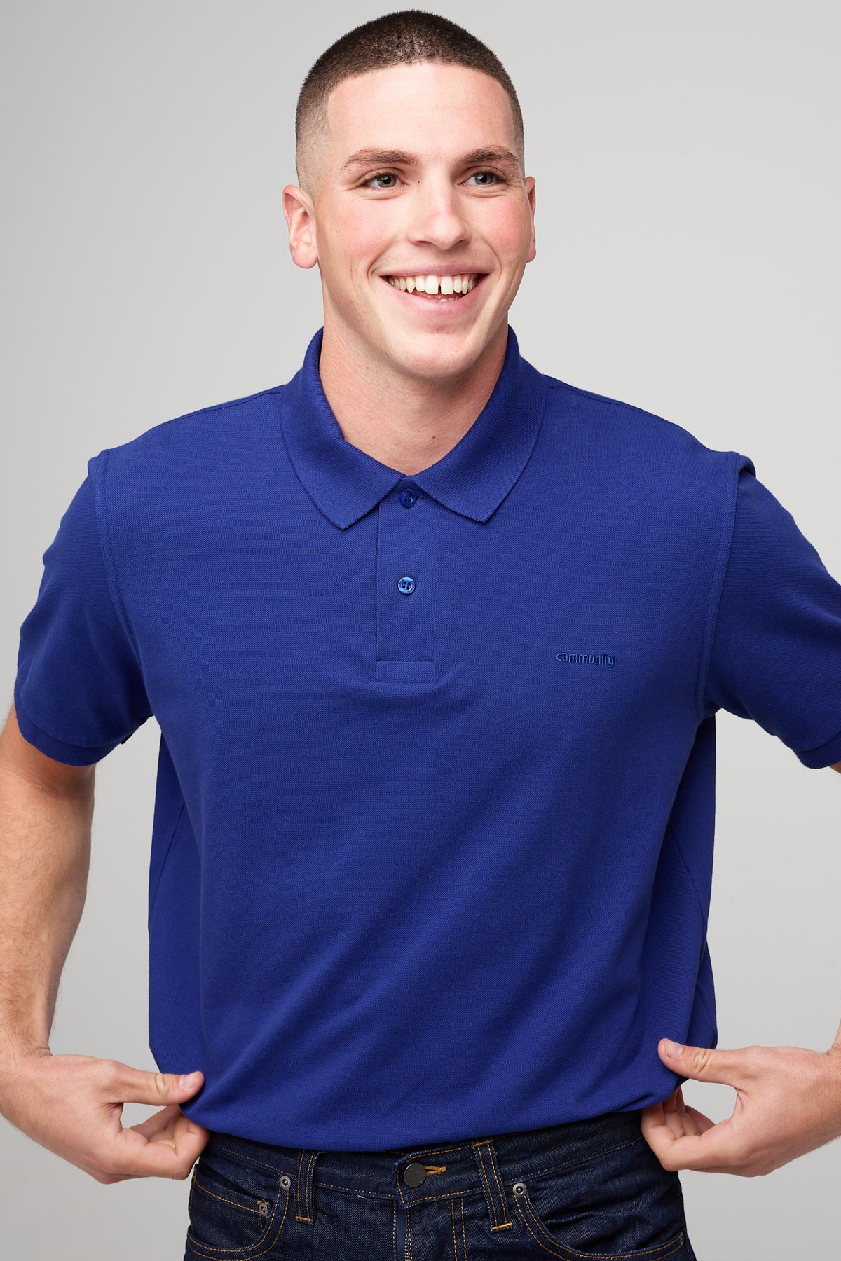 
            Men&#39;s short sleeve polo shirt royal blue