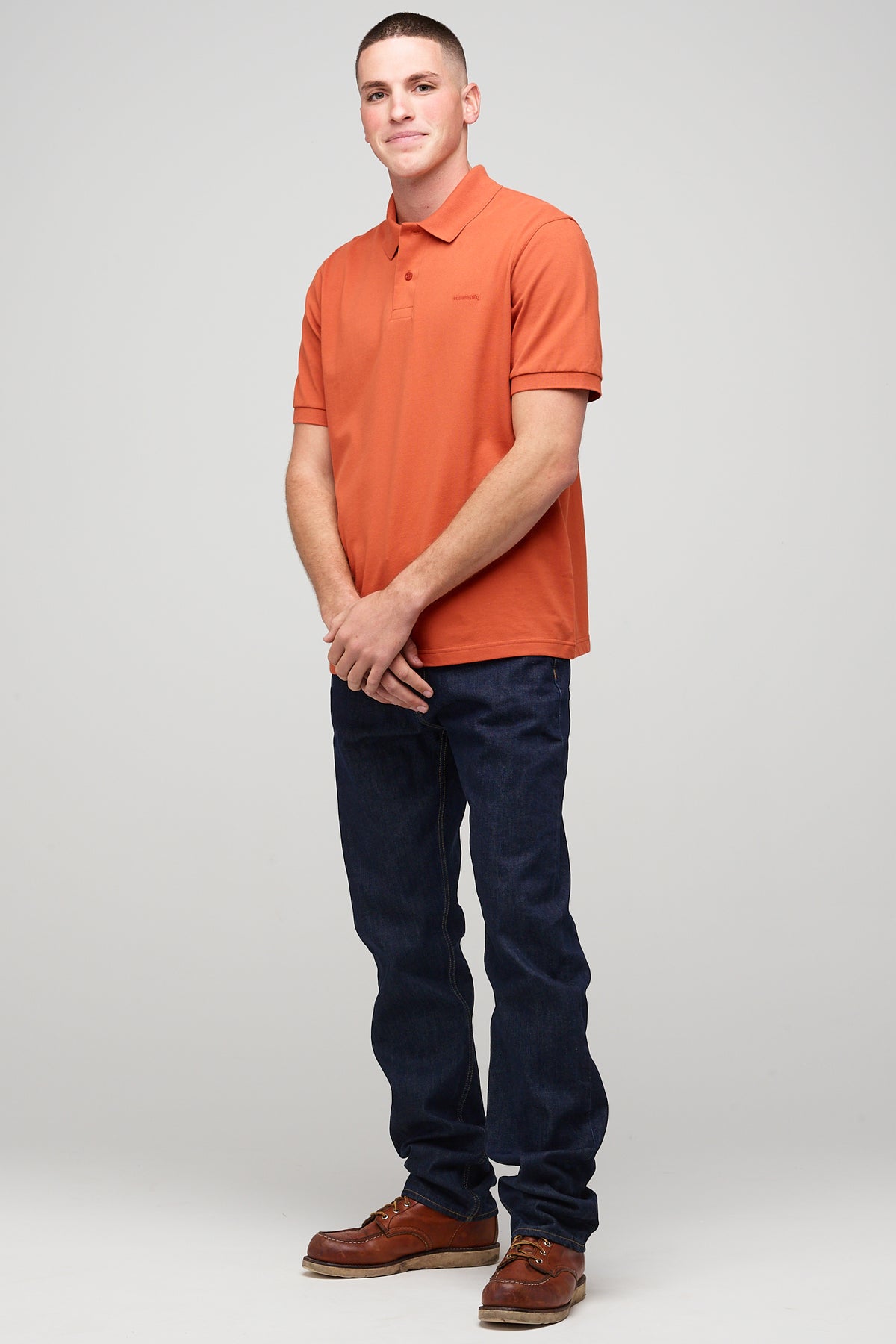 Men's Short Sleeve Polo Shirt - Cinnamon